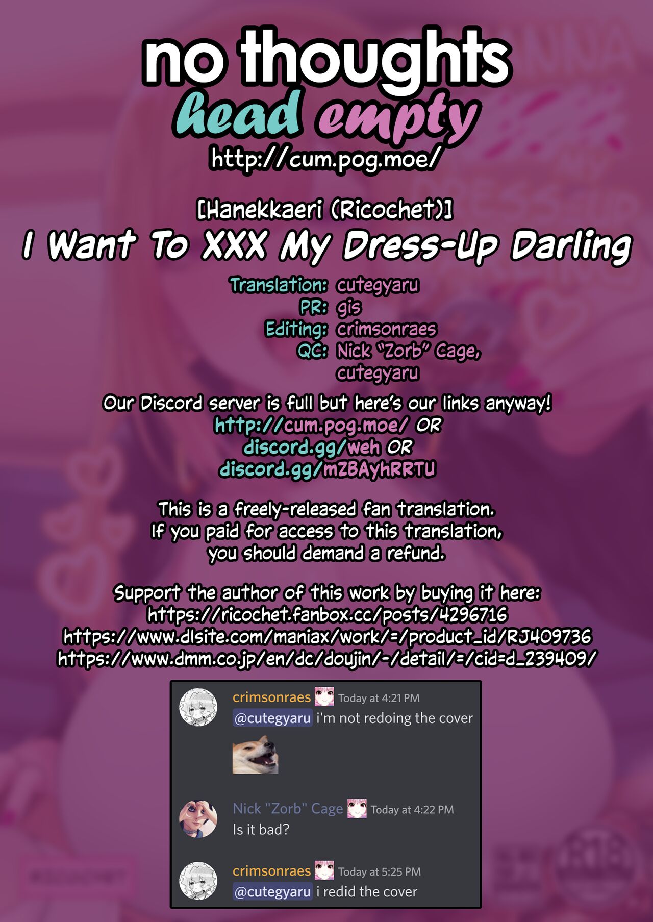 [Hanekkaeri (Ricochet)]Sono Kisekaeningyo wa ××× o Suru | I Wanna ××× My Dress-Up Darling(Sono Bisque Doll wa Koi o Suru) [English] [head empty] [Digital] Page 31