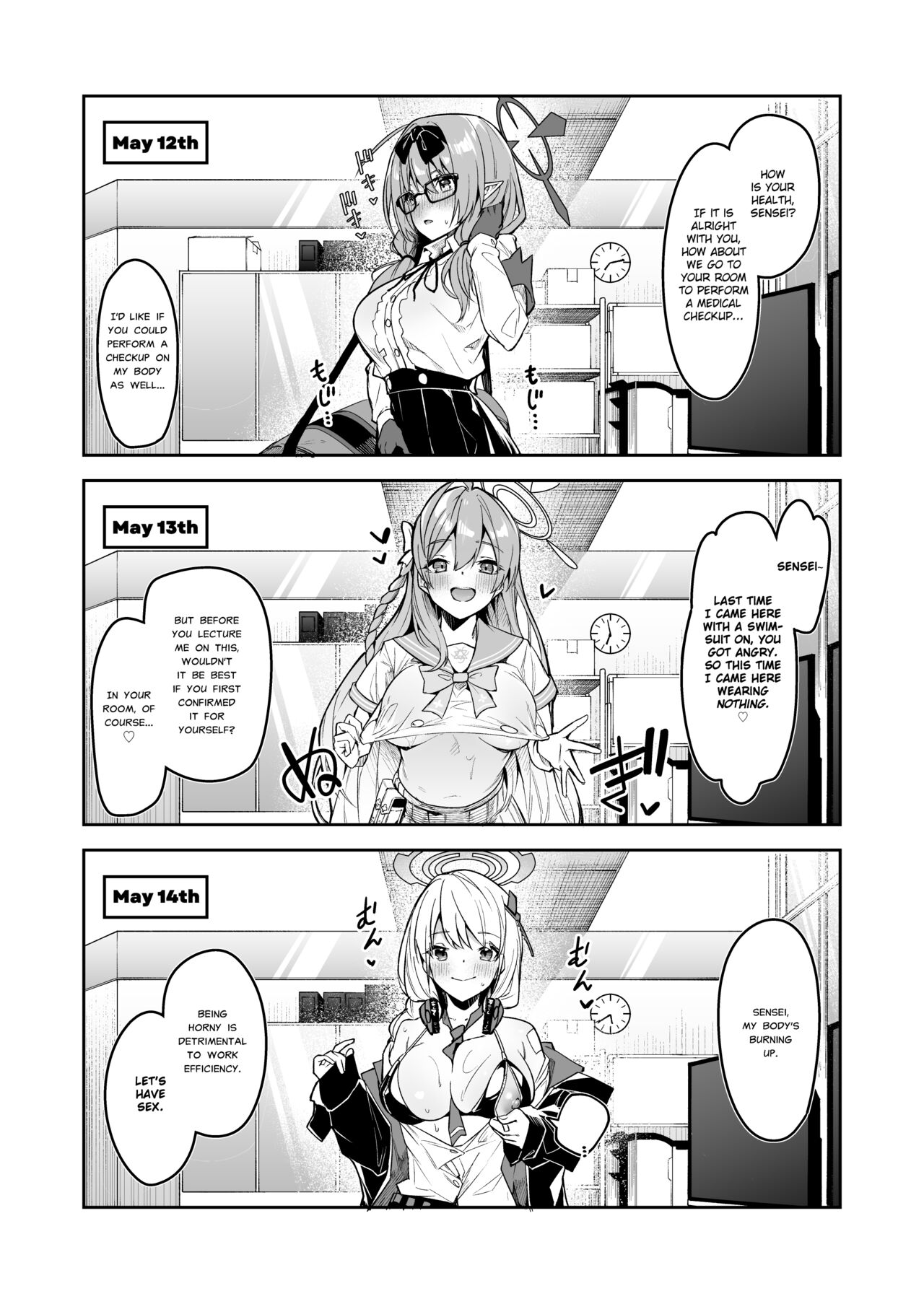 [Shinsekai Set (Hetaren)]Watashi ga Sensei no Musessou o Kyousei Shimasu!(Blue Archive) [English] [Kirby + Seal] [Digital] Page 3