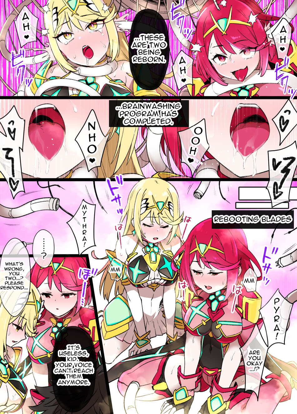 [Kusayarou]Homura & Hikari Sennou NTR Manga 14P | Homura & Hikari Brainwashing NTR(Xenoblade 2) [English] {Doujins.com} Page 2