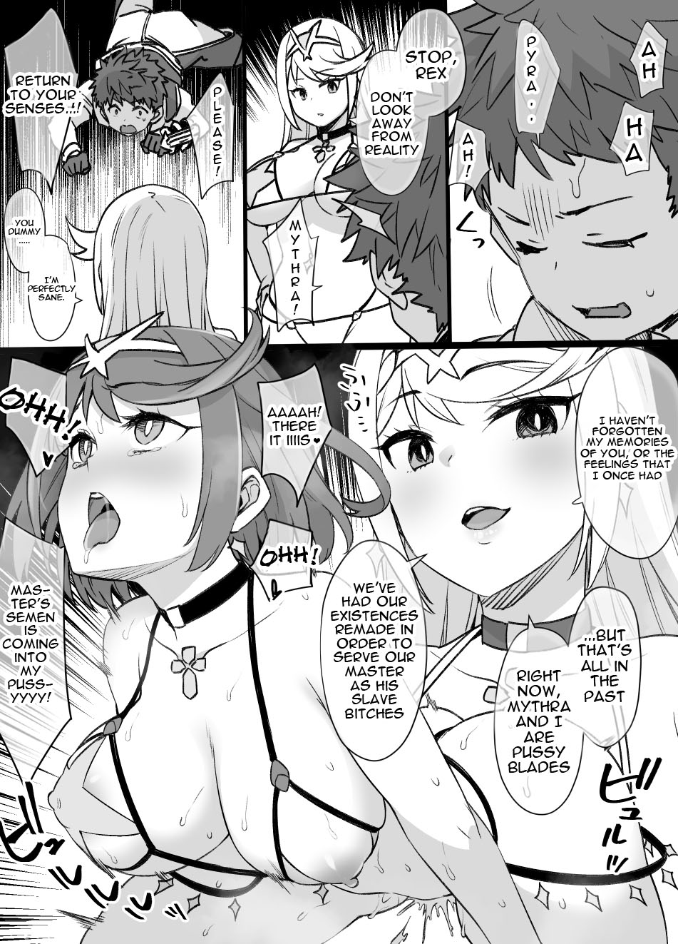 [Kusayarou]Homura & Hikari Sennou NTR Manga 14P | Homura & Hikari Brainwashing NTR(Xenoblade 2) [English] {Doujins.com} Page 8