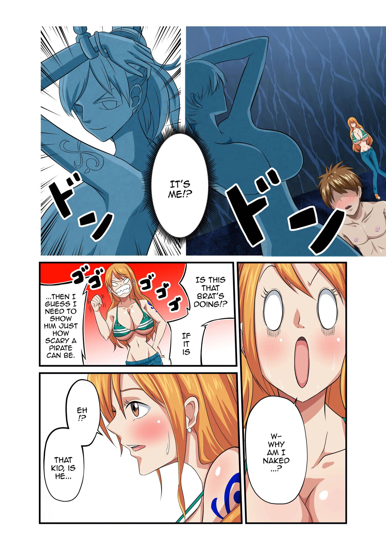 [Q Doujin]Dorobouneko no Douzou no Mae de | In Front Of The Thieving Cat's Bronze Statue(One Piece) [English] {Doujins.com} Page 4