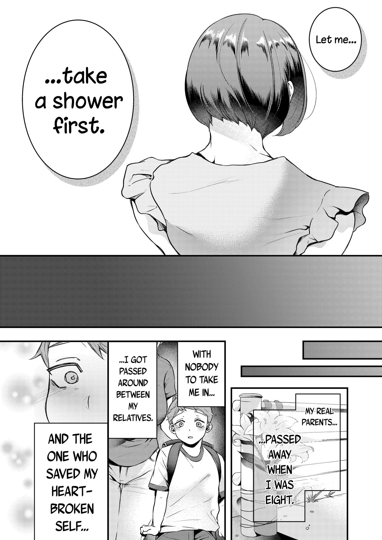 [Shinsen Shiboritate Nama Gyuunyuu (Shiawase na Choushoku.)]Okaa-san, Kono Kankei Ja Irarenai | Mom, We Can't Keep Going Like This[English] {Doujins.com} [Digital] Page 3