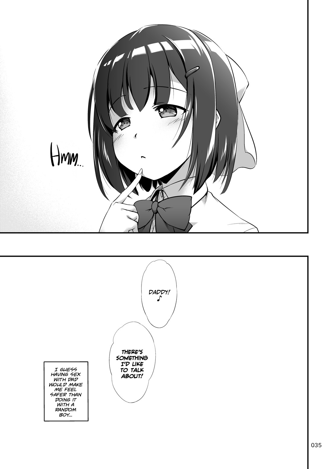 [Kajimura Market (Kajimura Kajima)]Nakadashi! Papachin Junkie ~ Oyako Jusei Ninshin Bote H mo Aru yo | Dad's Dick Junkie Daughter - I Love Creampie - Vol. 01[English] [Team Rabu2] Page 35