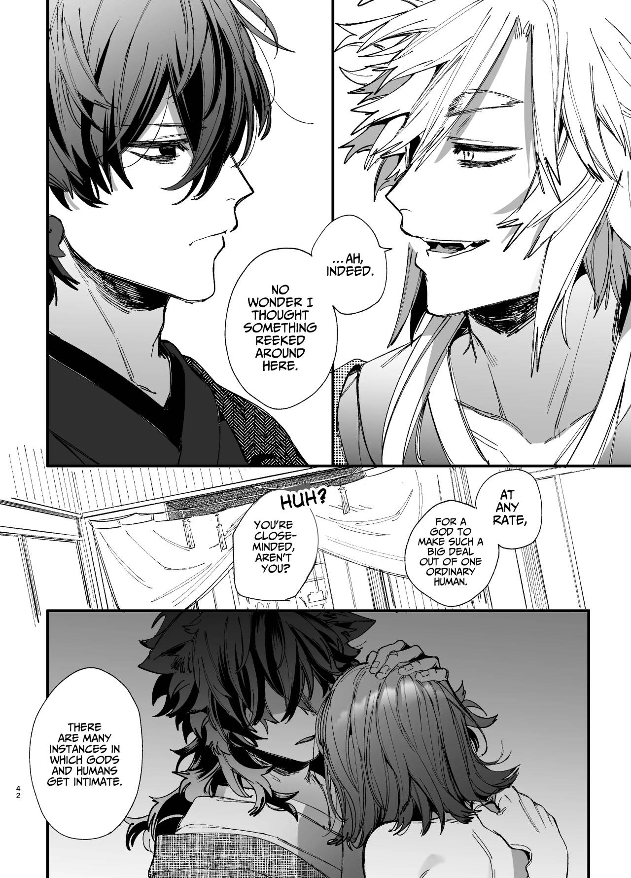 [Umenegi Daimyoujin (Umekoppe)]Saikyou Himokuzu Haraiya Ren-kun ni Dakitsubusareru made 2 | Until the Trashiest Boy Toy Exorcist Ren-kun Crushes Me in His Embrace 2[English] Page 42
