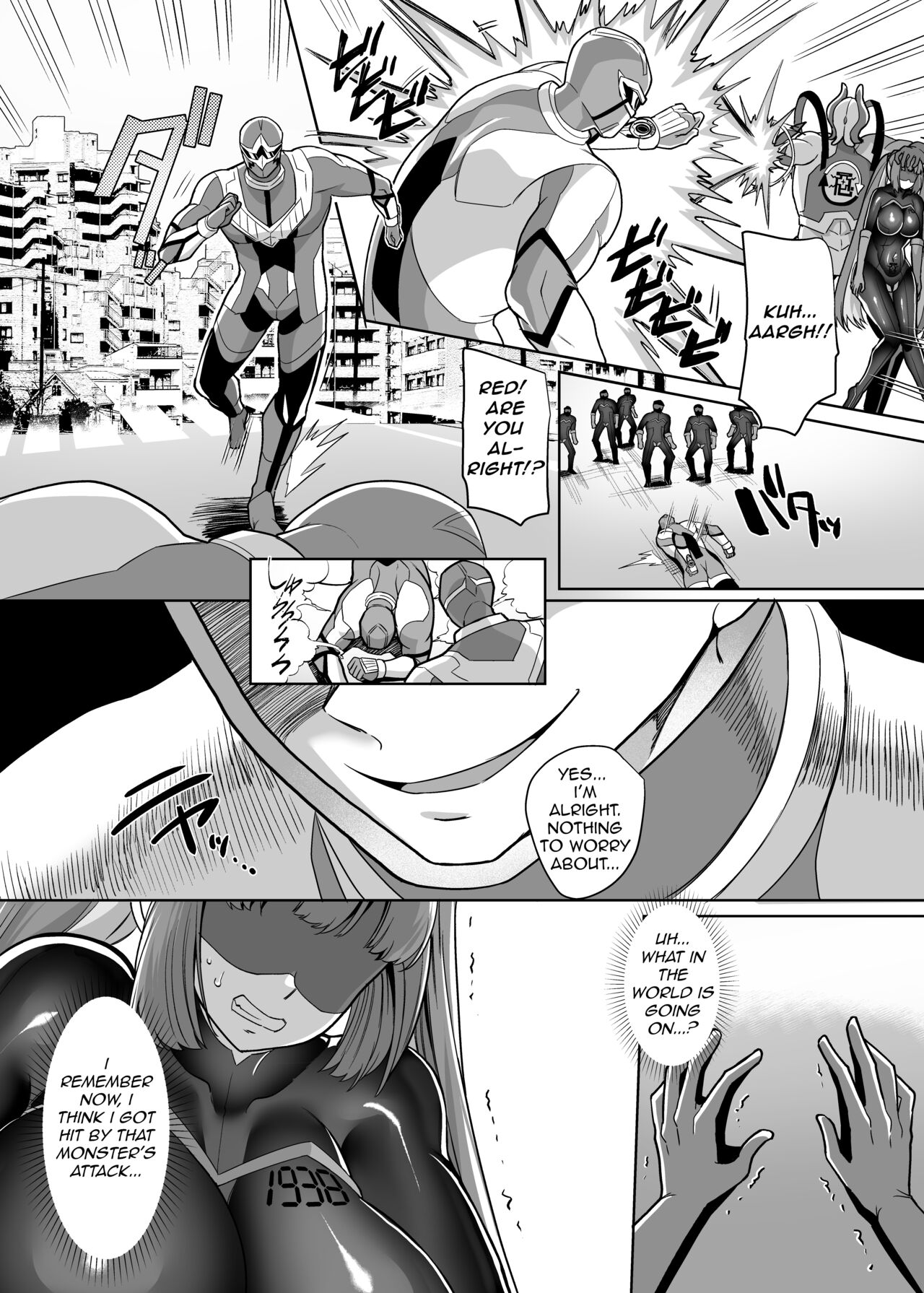 [Amuai Okashi Seisakusho (Kouji, Kikkomuhito)]Hero ♂ ⇔ Hentai Zako Sentouin ♀[English] Page 3