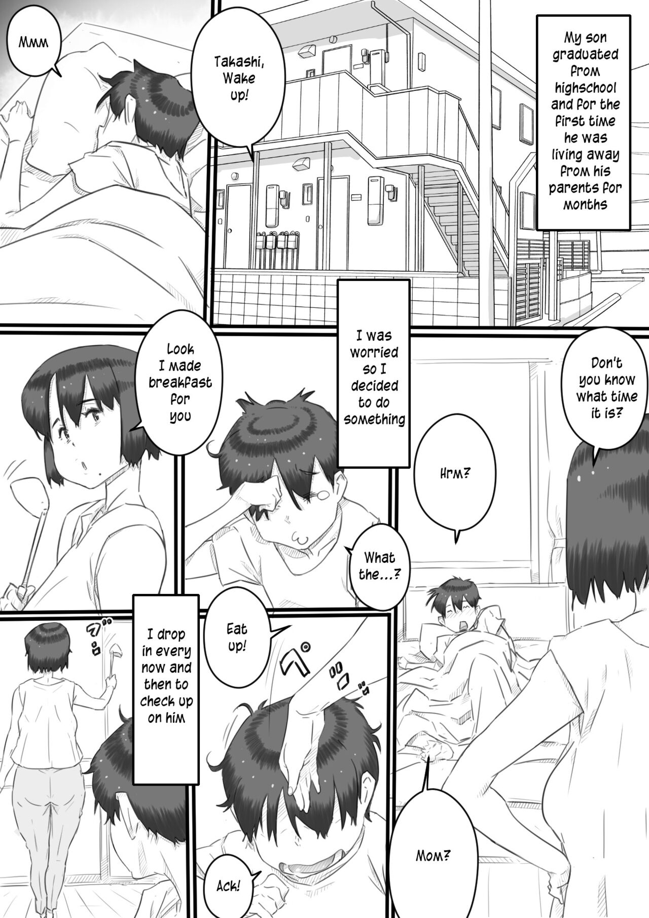 [Hirekatsu]Hitorigurashi no Musuko no Heya de | Staying over at my son's apartment[English] [innyinny] Page 2