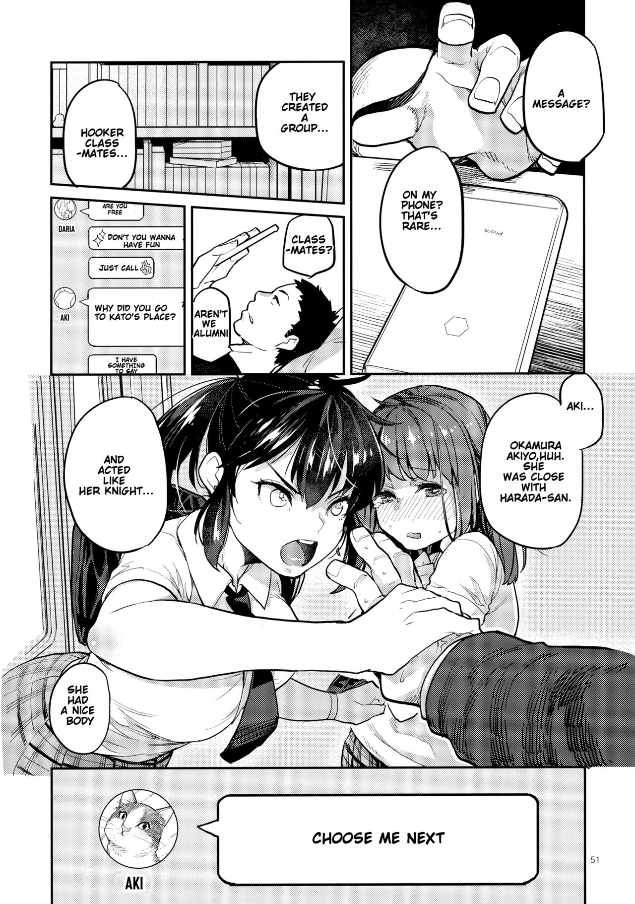 [Karegare (Kagami, Rei)]Doukyuusei Fuuzoku | Hooker Classmates[English] [Ivami Naparam] Page 50