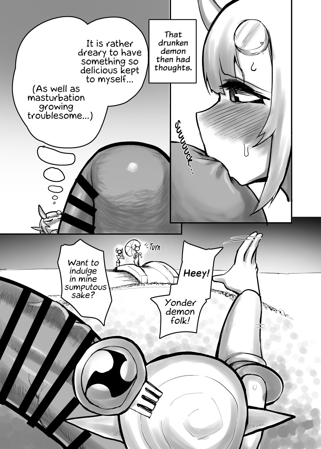 [Nisin Sansin (Nisin)]Futanari Oni no Onitamazake | Futanari Demon's Oni Nut Sake[English] Page 12