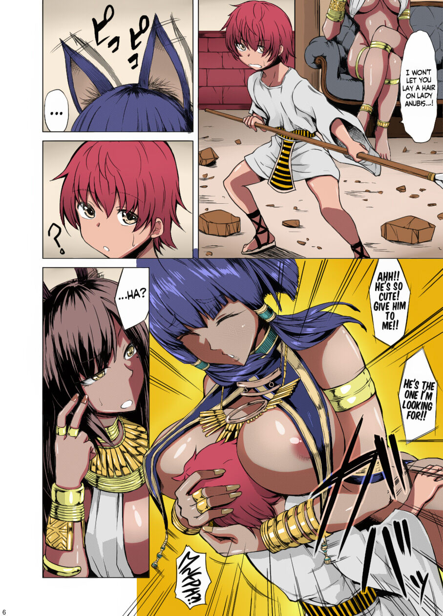 [Nanakorobi Yaoki (kinntarou)]Bastet Kamisama to Anubis Kamisama | Bastet God and Anubis God[English] [xinsu] [Colorized] [Digital] Page 5