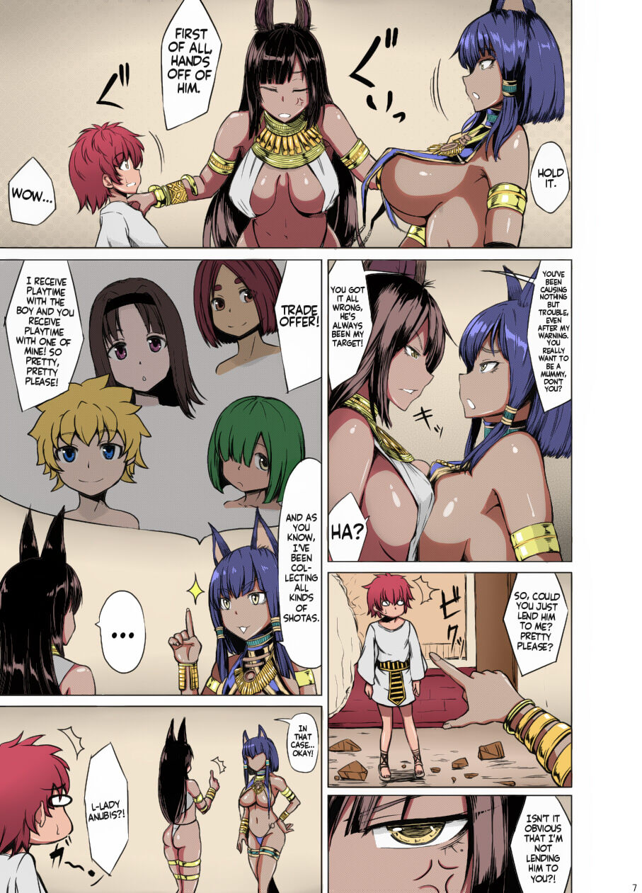 [Nanakorobi Yaoki (kinntarou)]Bastet Kamisama to Anubis Kamisama | Bastet God and Anubis God[English] [xinsu] [Colorized] [Digital] Page 6