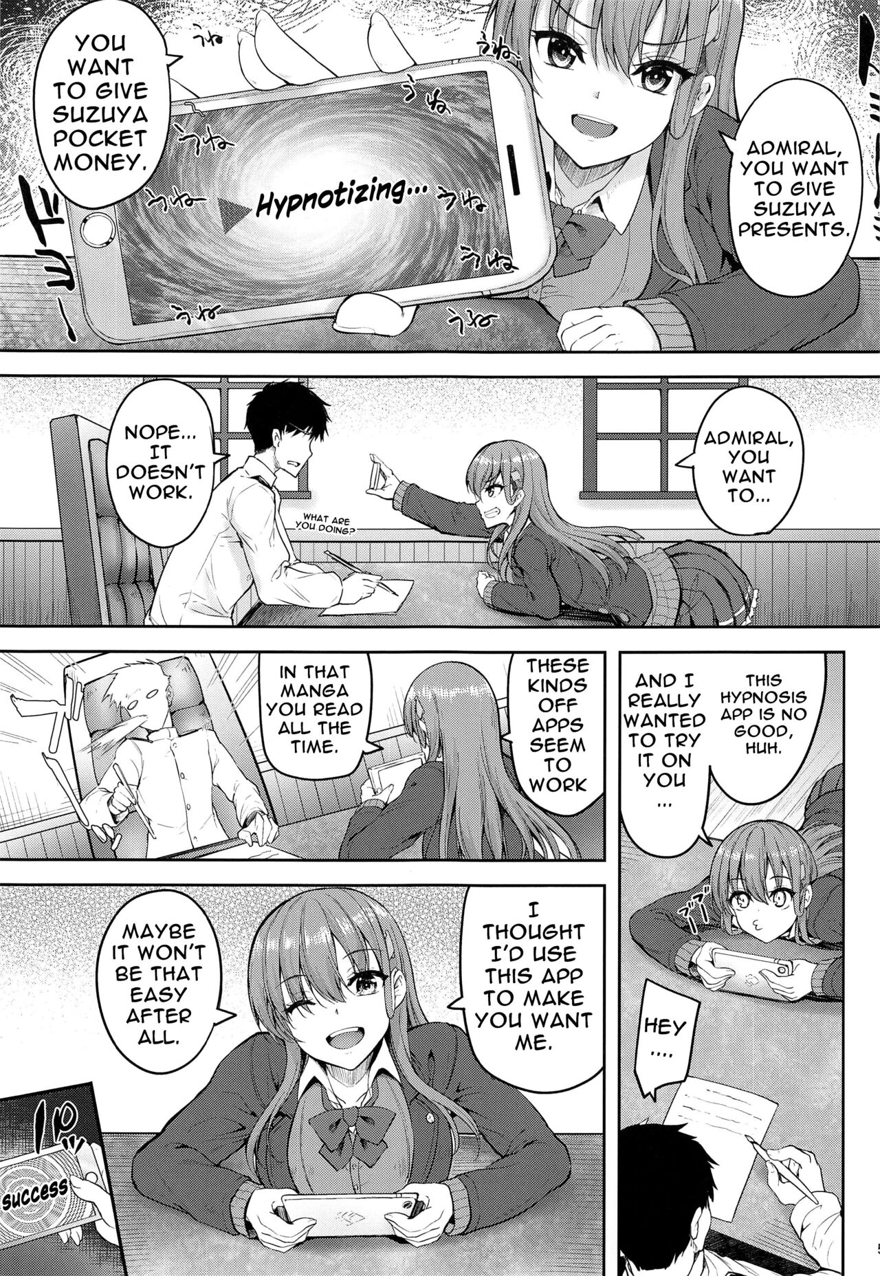 (C99) [Mugen@WORKS (Akiduki Akina)]Suzuya to Ayashii Saimin Appli | Suzuya And The Suspicious Hypno App(Kantai Collection -KanColle-) [English] {Doujins.com} Page 3