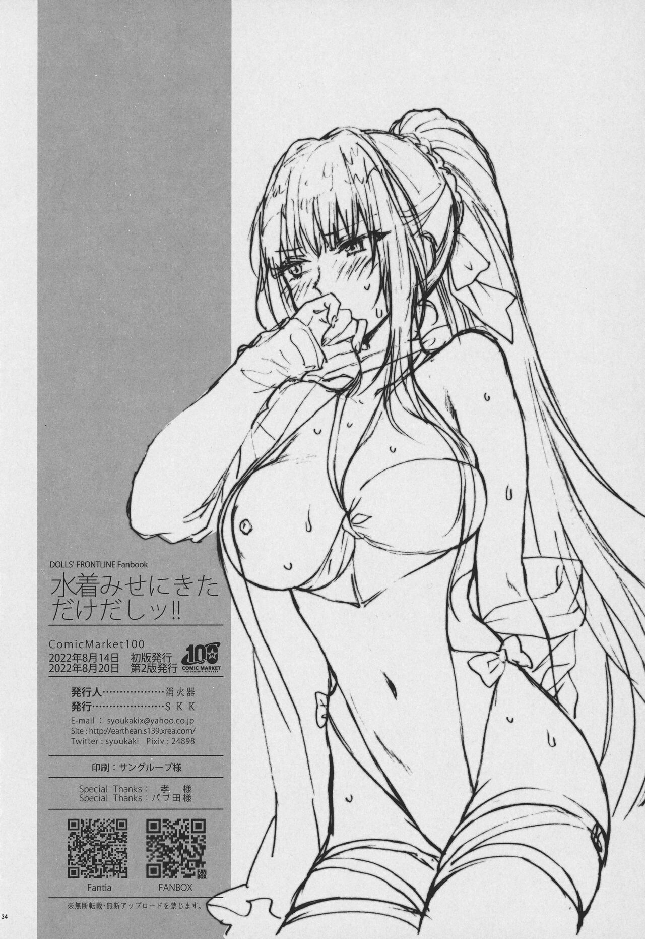 (C100) (Syoukaki)MIzugi Miseni Kita Dakedashi!!(Girls' Frontline) [English] Page 34