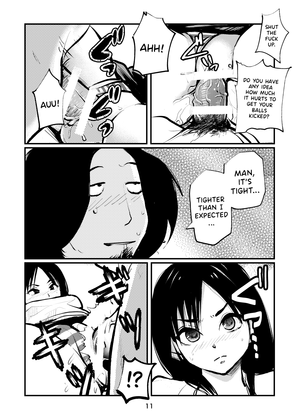 [Pecan (Makunouchi)]Inran Joshi Ga Modaenagara Kintama Ijimetemita[English] {Hennojin} Page 11