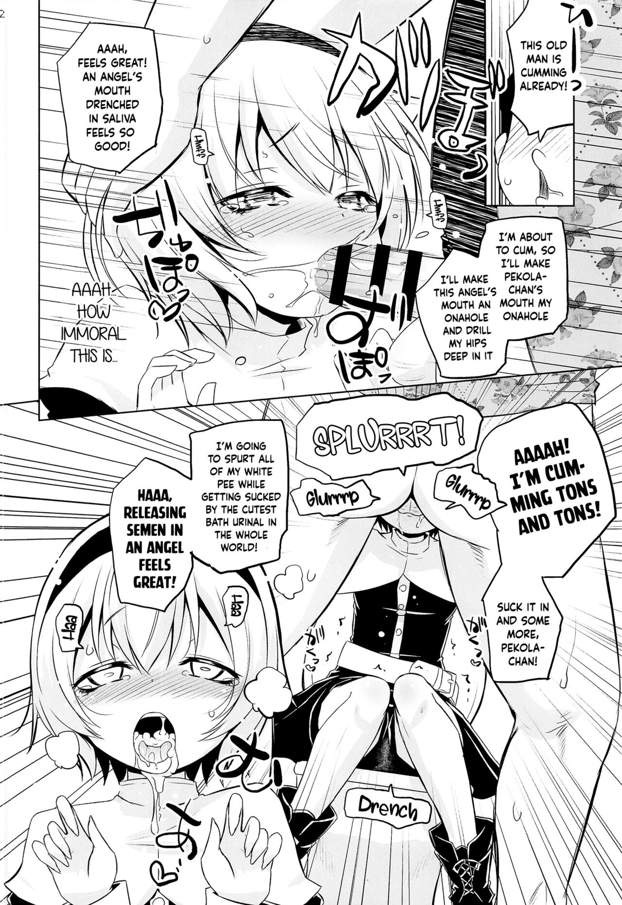 (C100) [Ororiya Enpitsudo (Murian)]Pekora-sama wa Datenshi. | Pekora-sama Is a Fallen Angel(Jashin-chan Dropkick) [English] {Doujins.com} Page 9