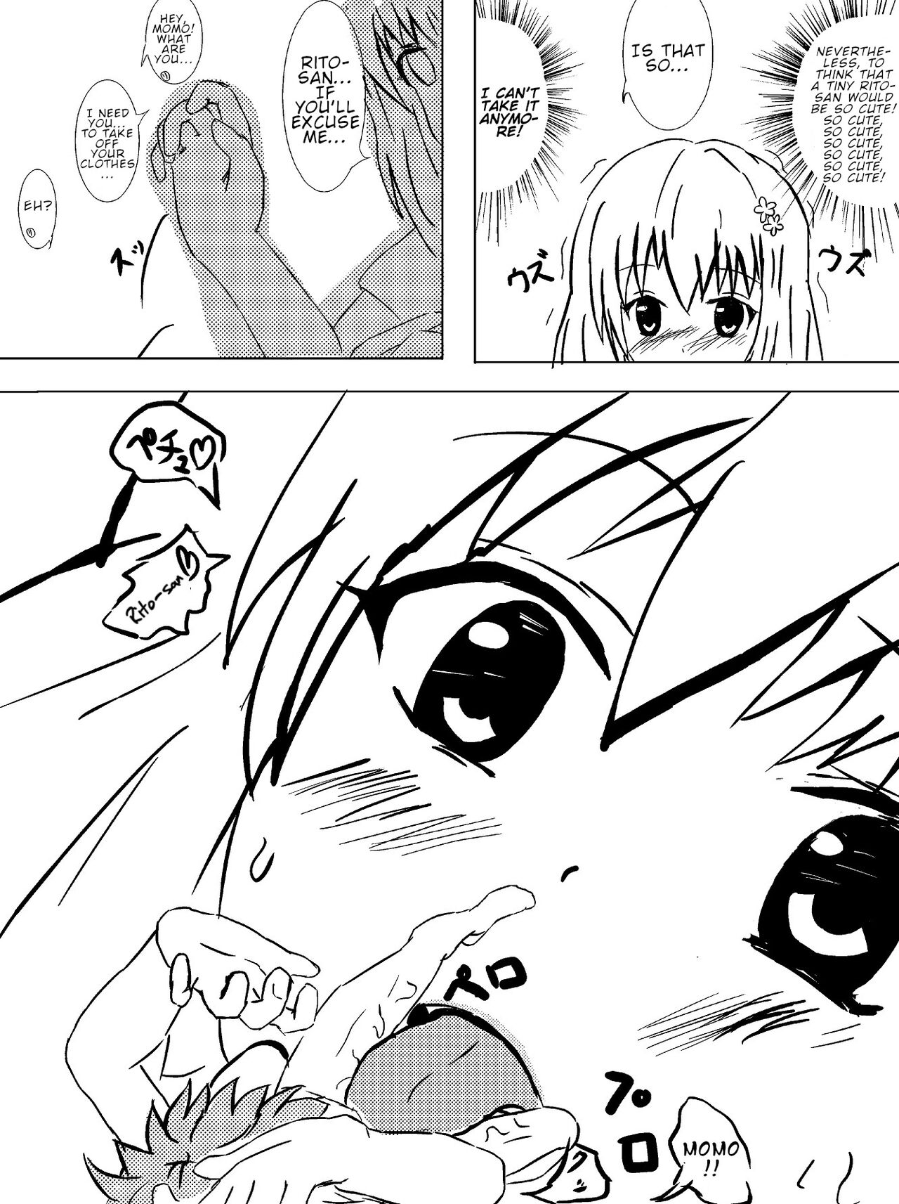 [Aki]Rito ga chiisaku natte Momo to | Shrunken Rito and Momo[English] Page 3