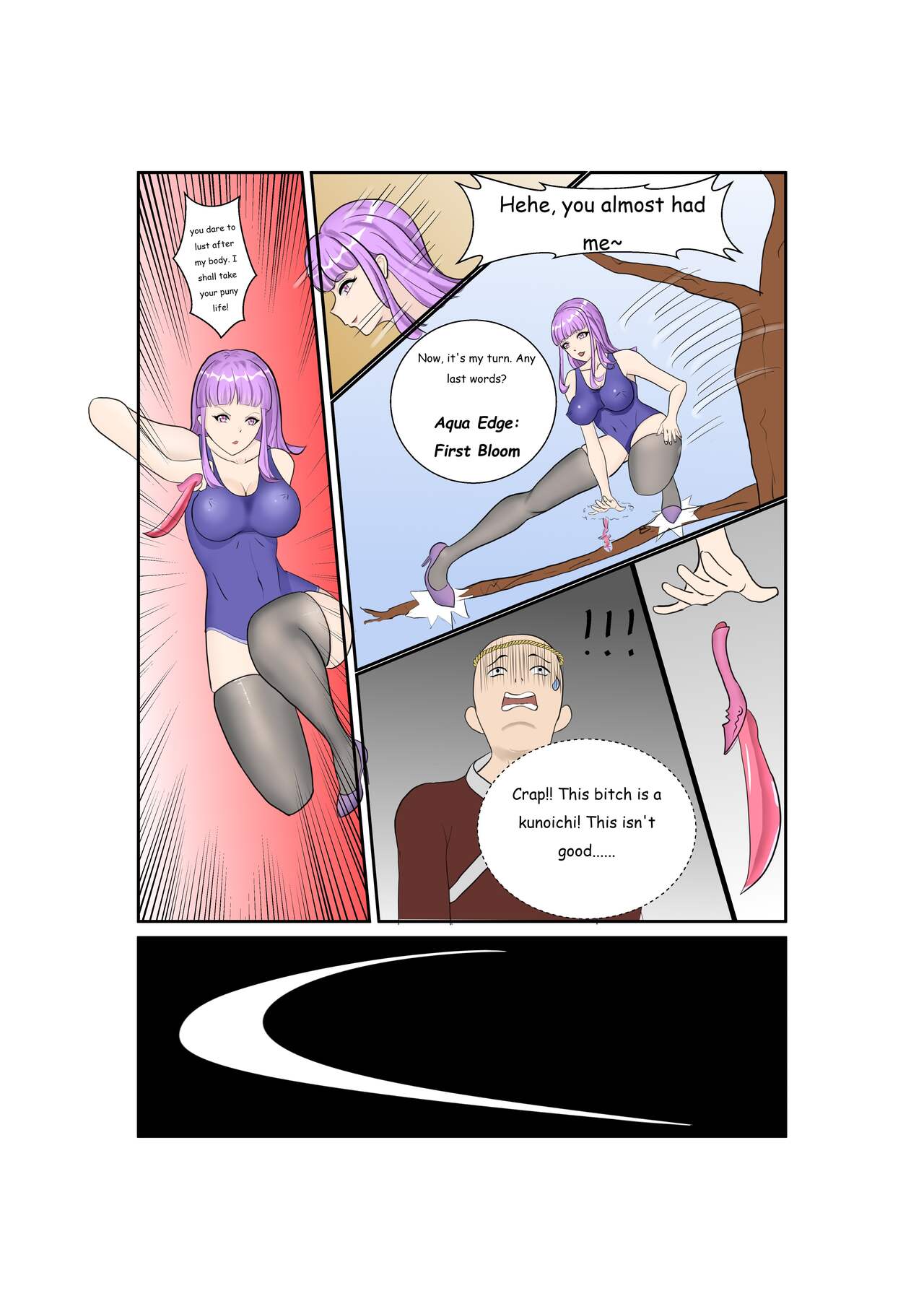 wqkjj1: Swimsuit Kunoichi VS. Vixen Bondage Team(Ongoing) Page 4