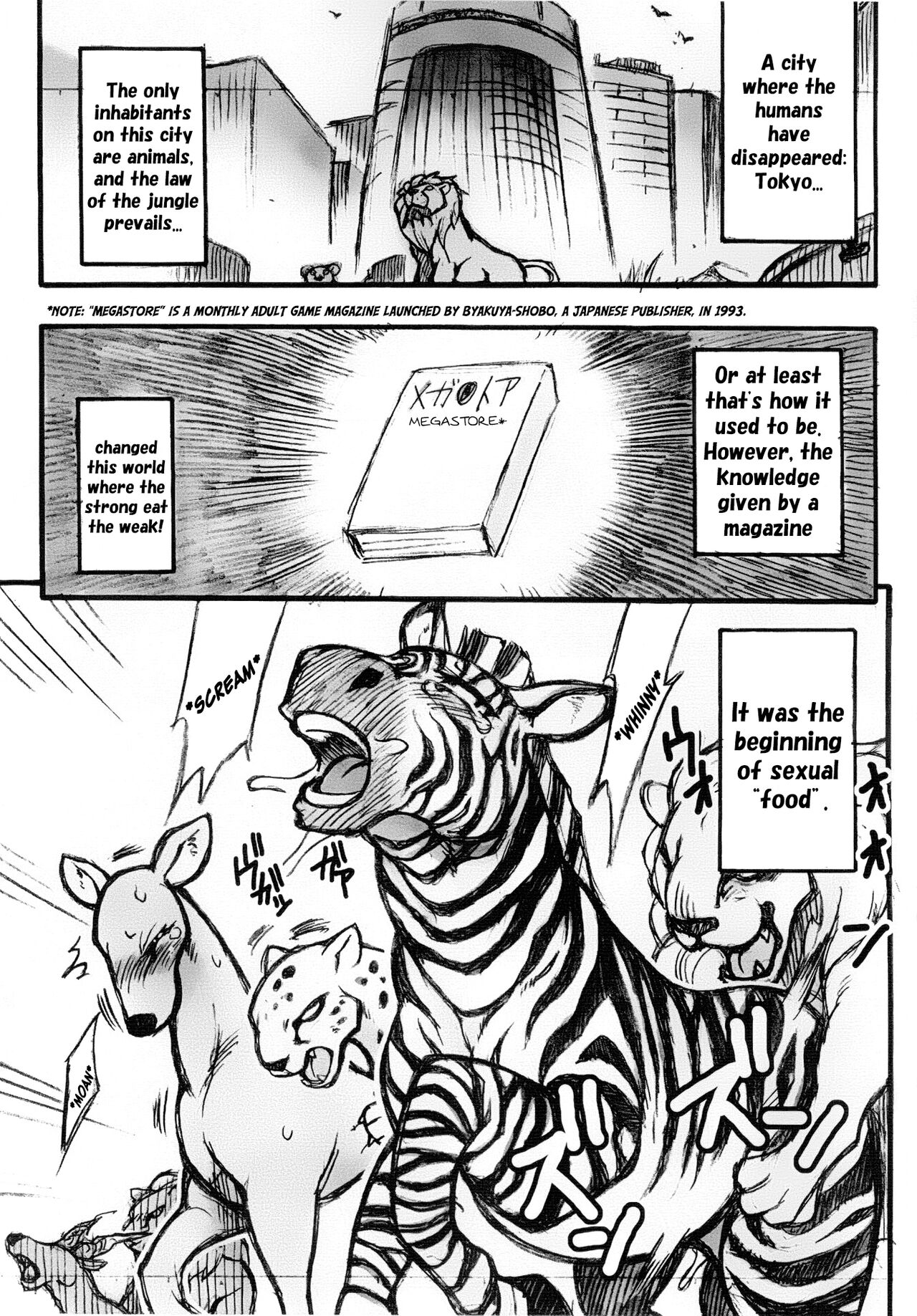 (Kansai! Kemoket) [Mayoineko (Various)]Jaku Niku Goukan (TOKYO JUNGLE) [English] =Mr.MPD= Page 3