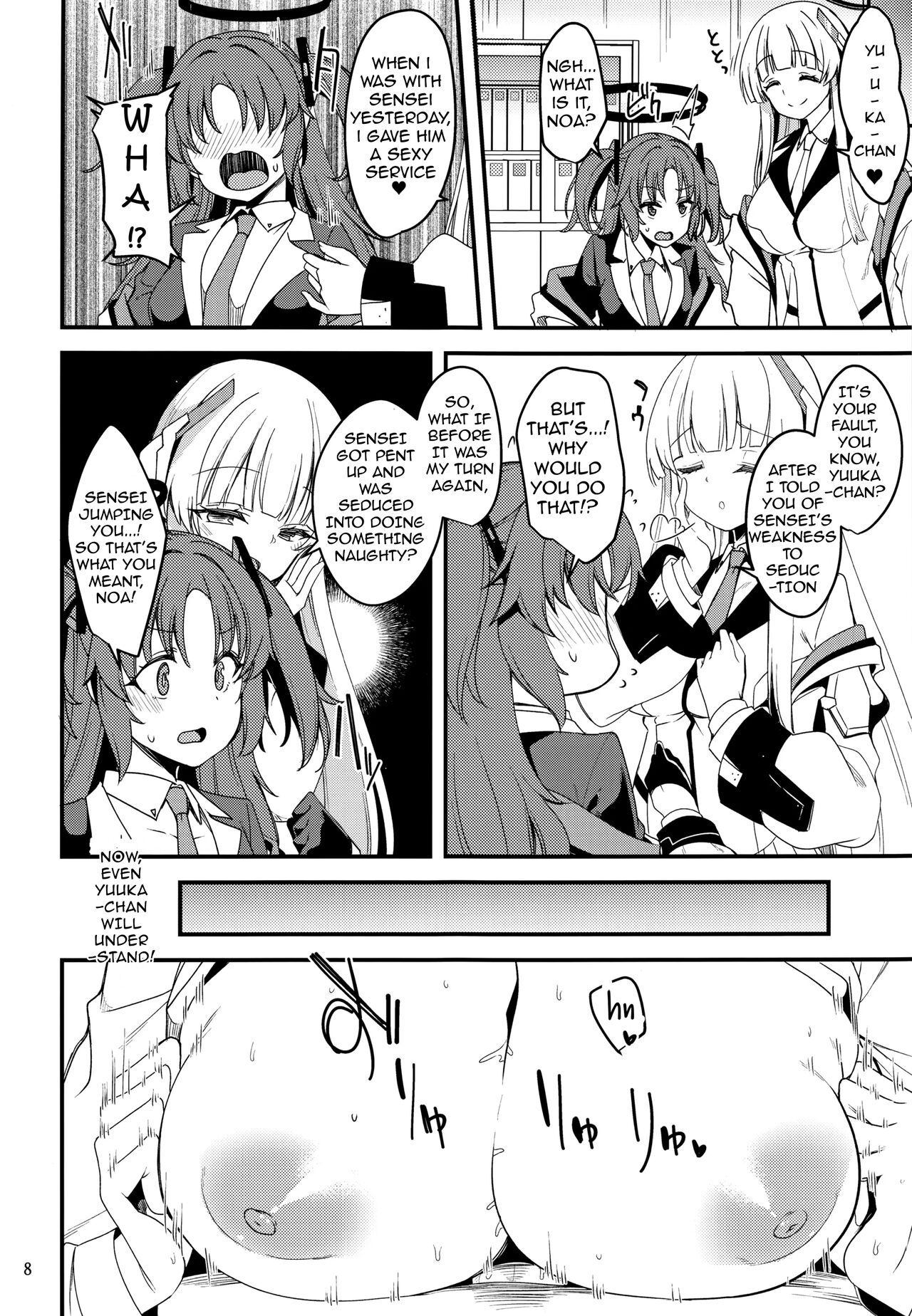 (Puniket 46) [Ryuukakusan Nodoame (Gokubuto Mayuge)]Sensei, Yuuka-chan ni wa Naisho desu yo?(Blue Archive) [English] Page 7