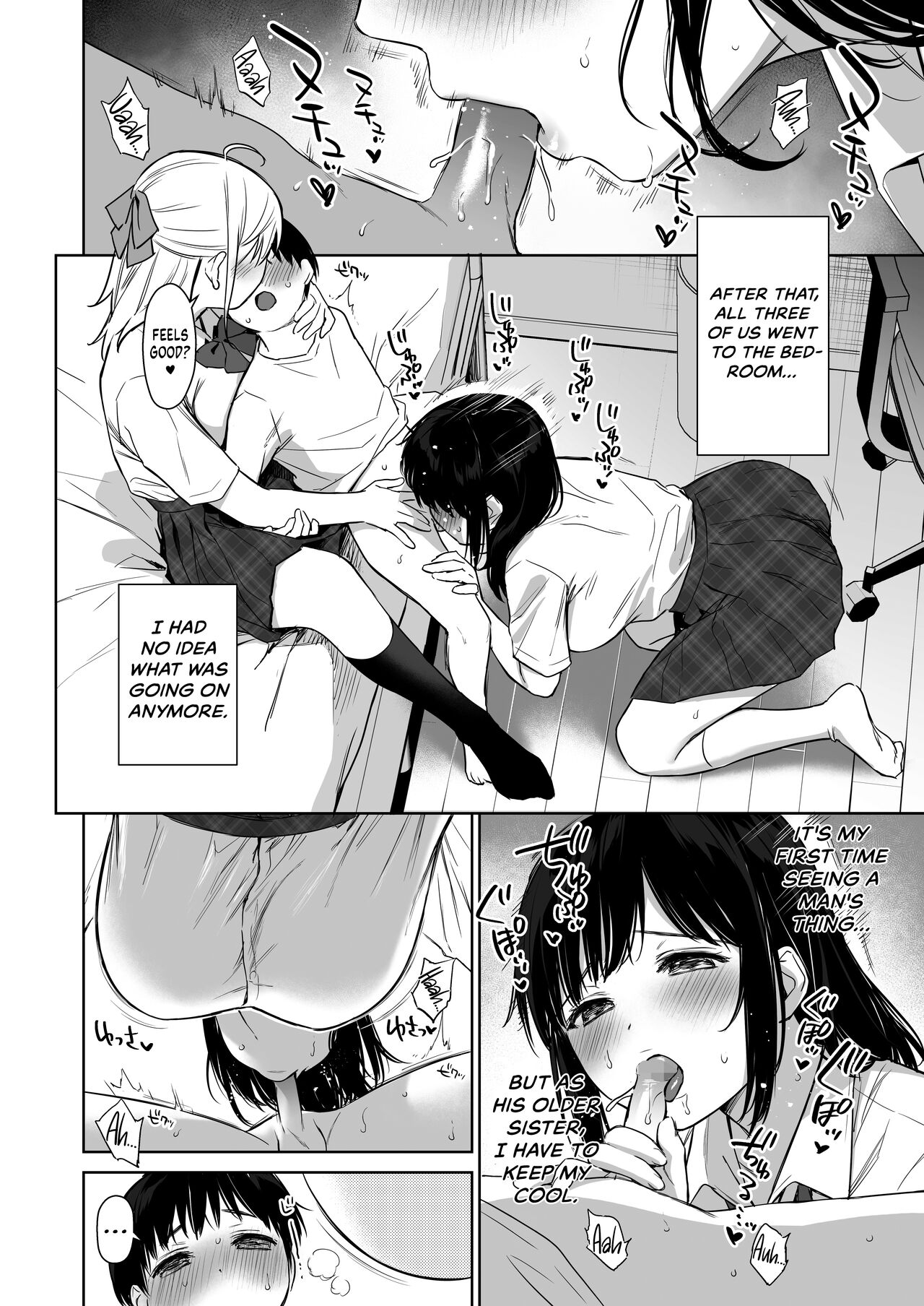 [Amakuchi Syoujo (Umakuchi Syouyu)]Naisho no Hajimete ~Suunenburi ni Atta Shinseki no Bijin JK Shimai ni Ecchi no Tehodoki Sarechaimasu~[English] {RedLantern} [Digital] Page 18