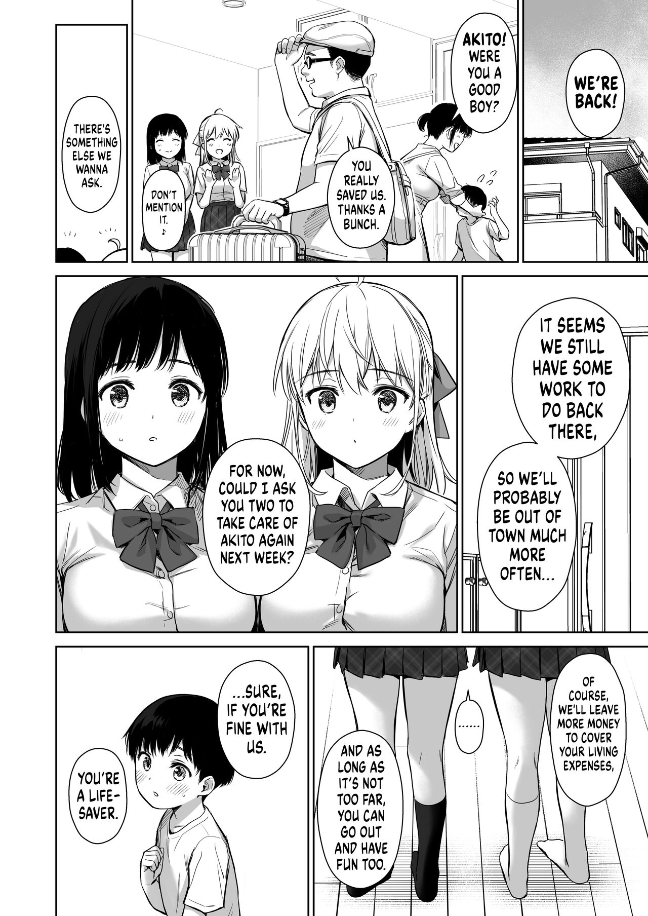 [Amakuchi Syoujo (Umakuchi Syouyu)]Naisho no Hajimete ~Suunenburi ni Atta Shinseki no Bijin JK Shimai ni Ecchi no Tehodoki Sarechaimasu~[English] {RedLantern} [Digital] Page 77