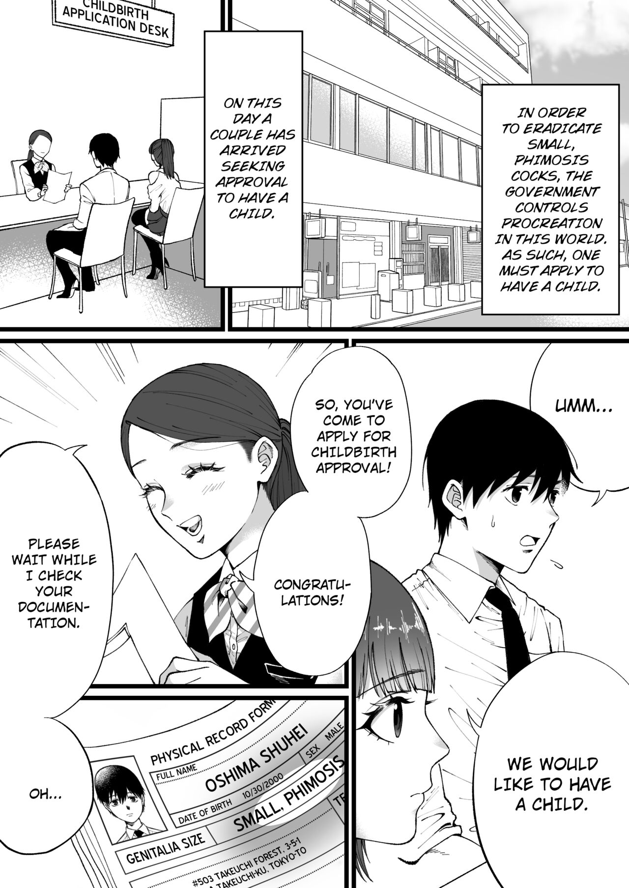 [Mr. Hokke (Mugicha World)]Tanshou Houkei wa Okotowari na Sekai | A World Where Small, Phimosis Cocks Are Hated[English] Page 3