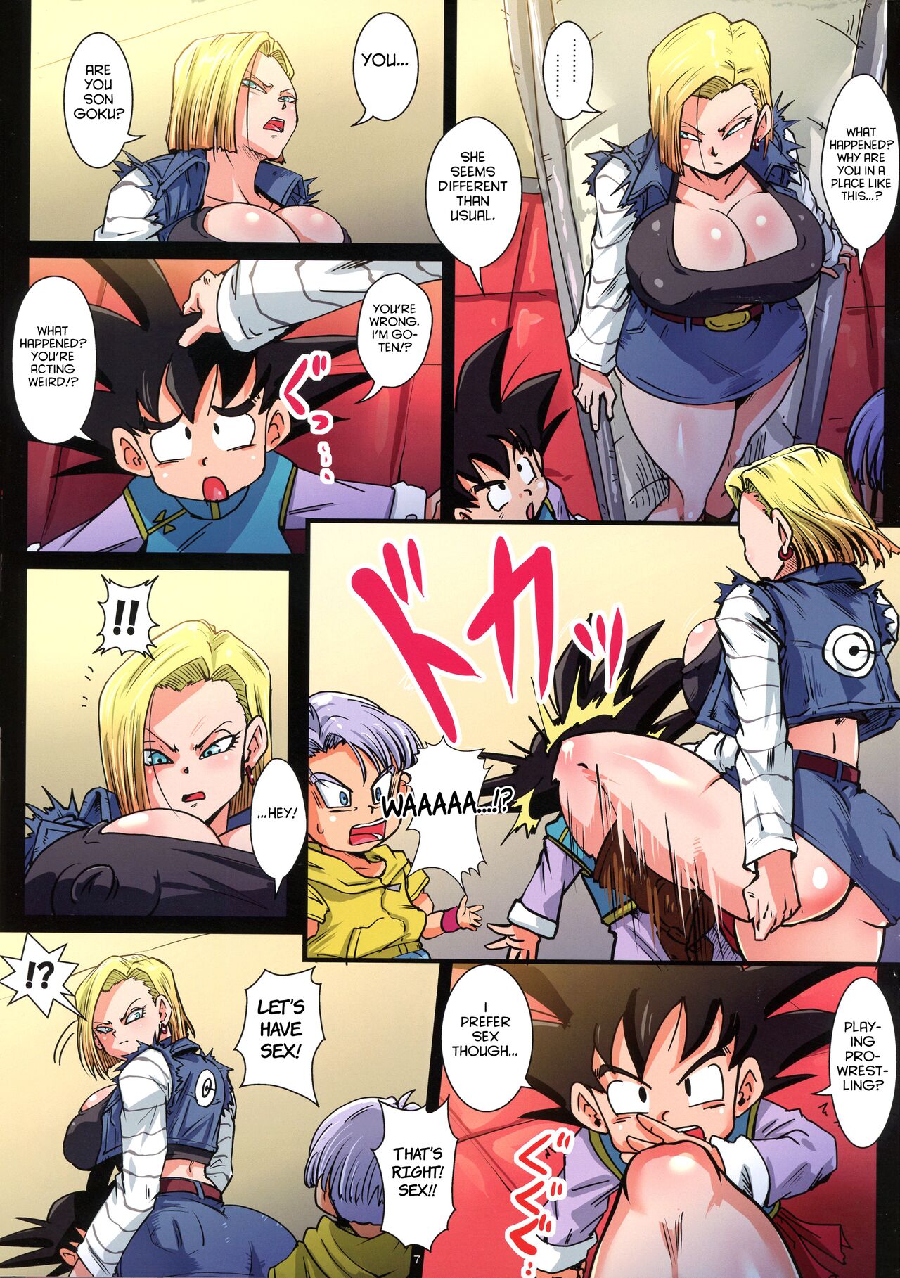 (C100) [Yuzuponz (Rikka Kai)]Seiyoku Shori Ningen 18-gou - 2 Tsu no Uchuu no Kessen Sonogo(Dragon Ball Super) [English] [hardcase8translates] Page 8