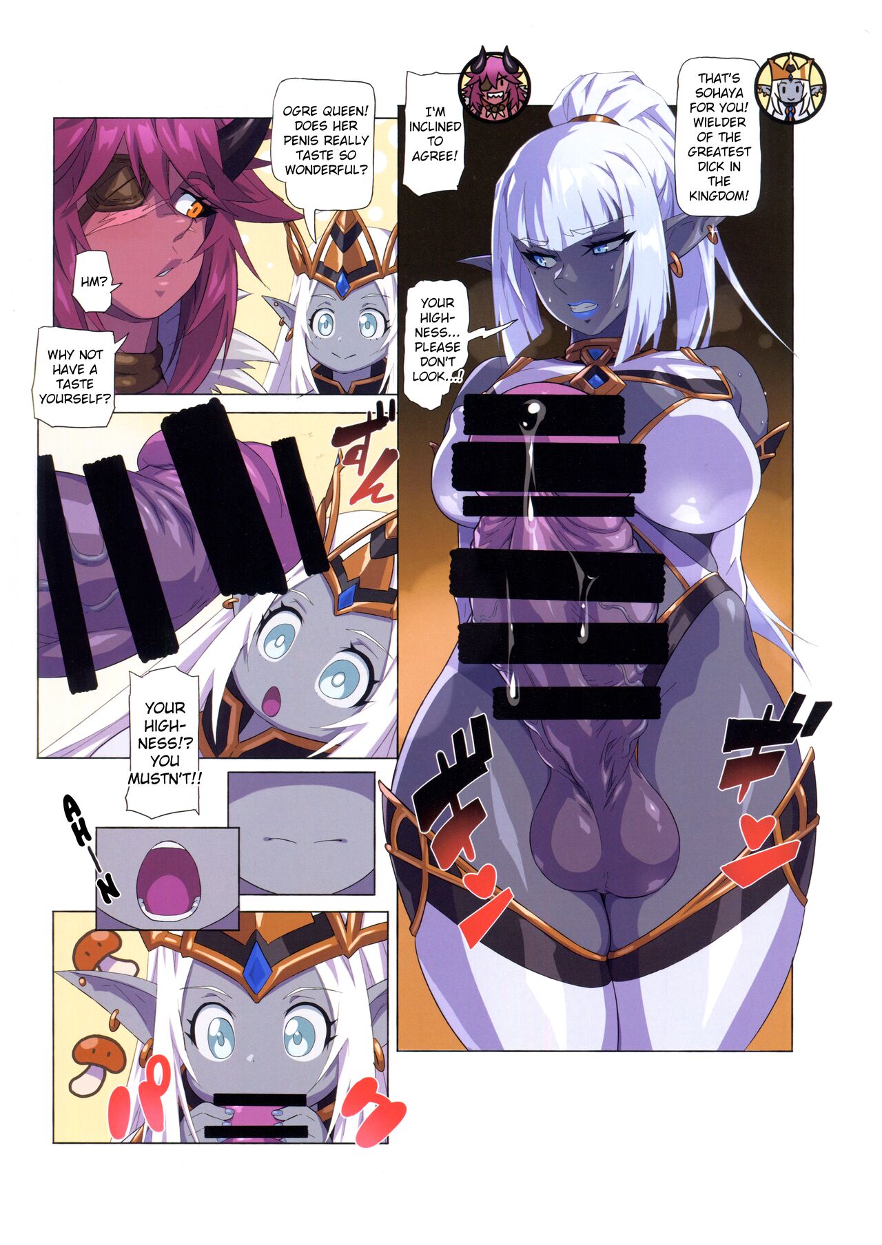 (C100) [M-ya (Mikoyan)]Ogre tai Dark Elf Ogre Hanshoku Dai Sakusen | Ogre Vs Dark Elf - Ogre Mating Season[English] Page 13