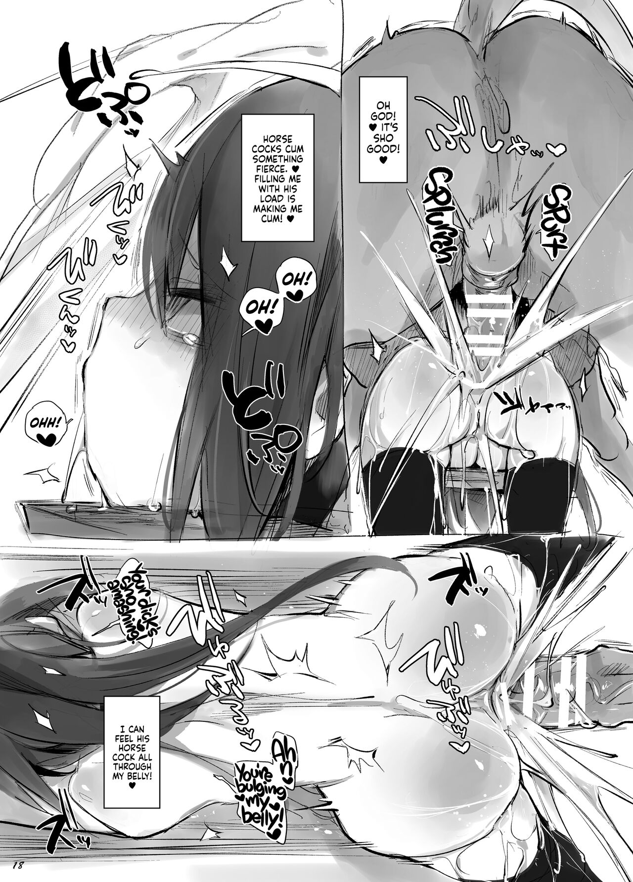 [ANIMAL SERVICE (haison)]Ouma to Ichaicha Tanetsuke Koubi vol. 1 | Lovey-Dovey Mating With My Dear Horse Vol. 1[English] [Learn JP with H + Tim] [Digital] Page 17