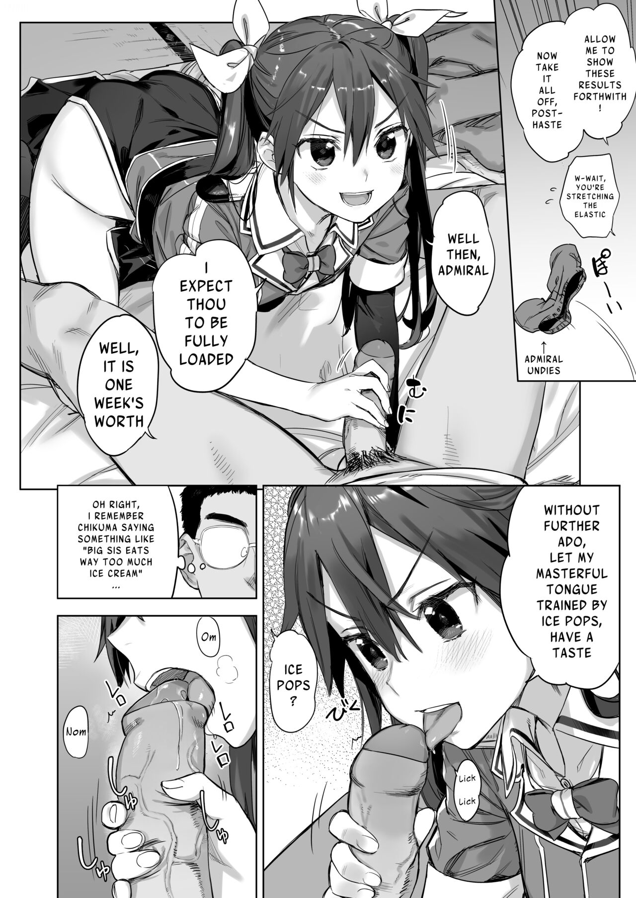 [Ajisaidenden (Kawakami Rokkaku, Takanashi Rei)]Teitoku yo Wagahai to Yasen de Jissen ja | Hey Admiral! Practice night battles with me!(Kantai Collection -KanColle-) [English] [Digital] [Decensored] Page 3