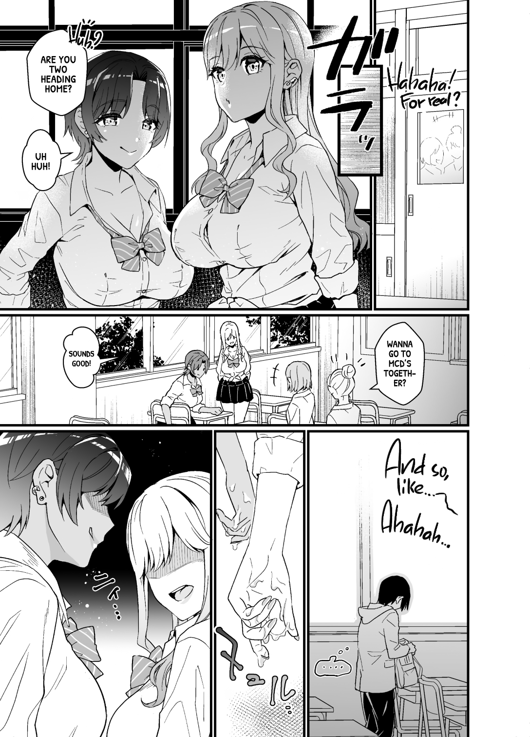[Miwami (Ono Hiroki)]Gal ni Houkago Oppai Sawatte ku? te Sasowareru Hanashi | That Time Gyarus Asked Me to Grope their Tits After Class[English] [head empty] [Digital] Page 15