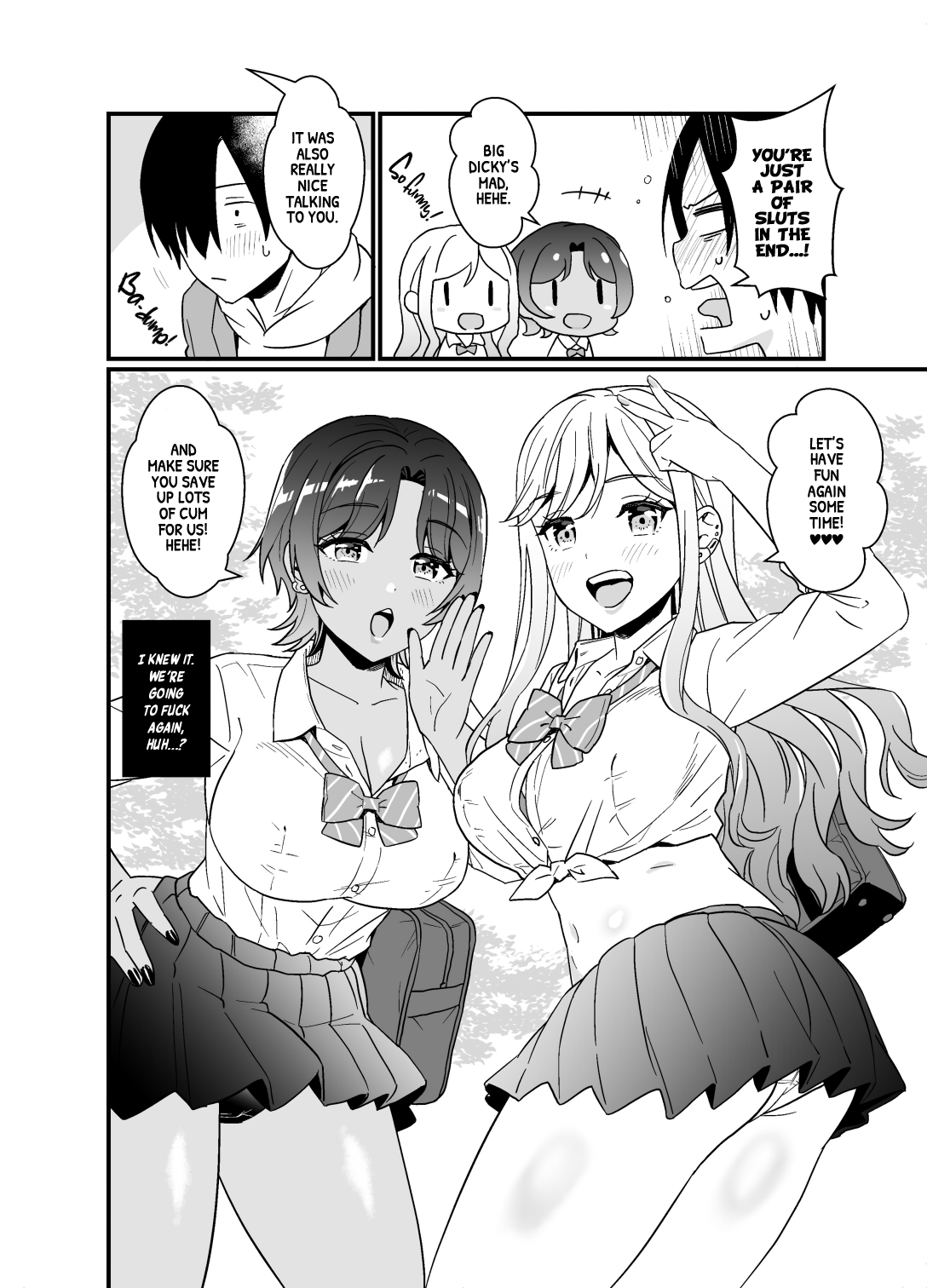 [Miwami (Ono Hiroki)]Gal ni Houkago Oppai Sawatte ku? te Sasowareru Hanashi | That Time Gyarus Asked Me to Grope their Tits After Class[English] [head empty] [Digital] Page 42