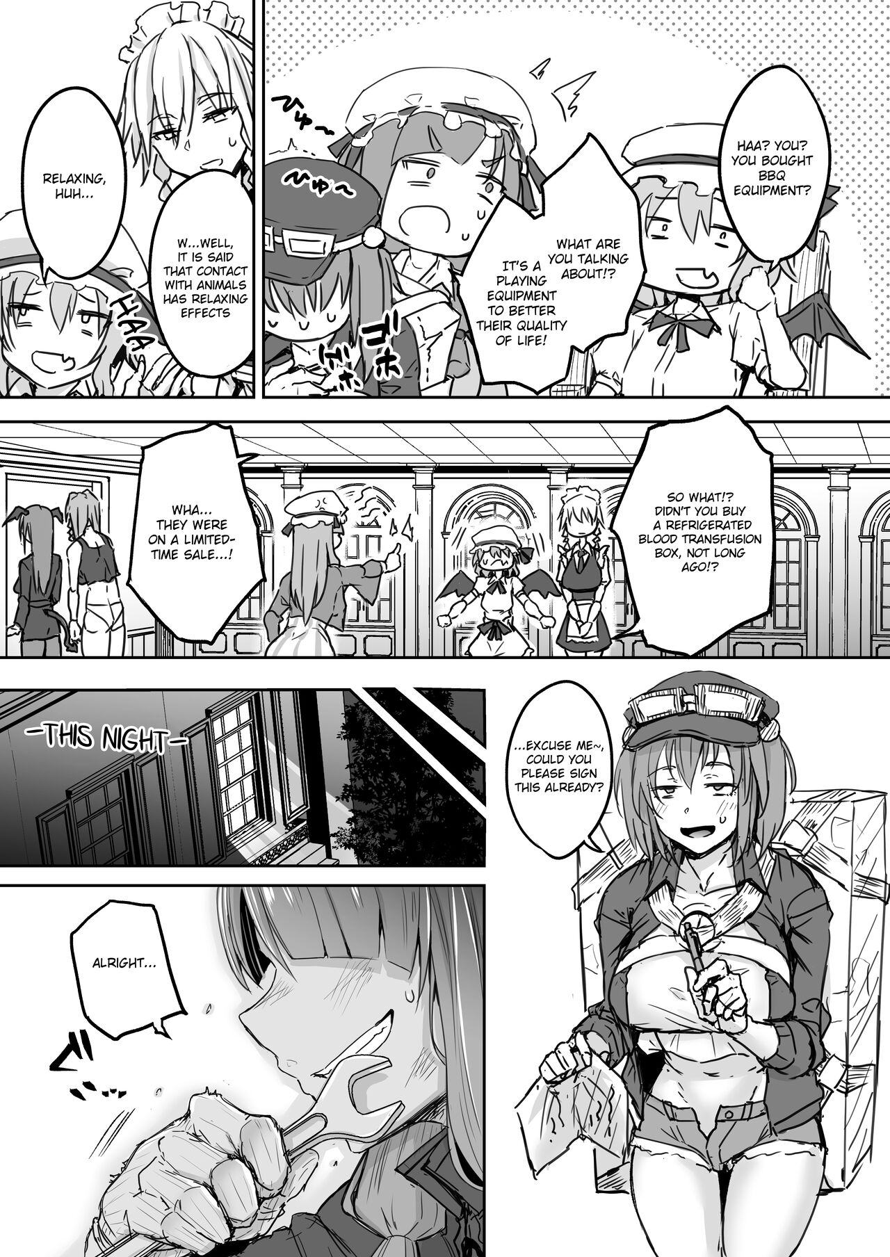 [Yatsuki Hiyori]Futanari Daitoshokan ga Gihindai de Onaru Hanashi(Touhou Project) [English] [Digital] Page 6