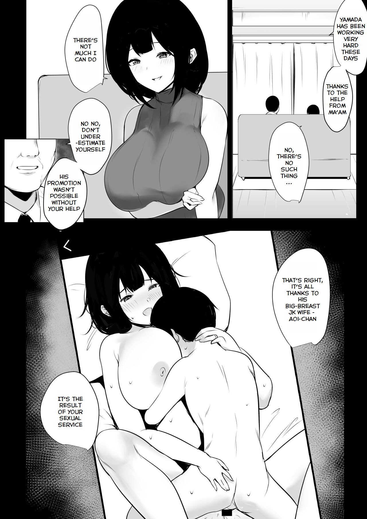 [Akireru Shoujo (Akire)]Boku dake ni Amaesasete Kureru Kyonyuu JK Tsuma o Hoka no Otoko ni Dakasete Mita 4[English] [Youn] Page 9