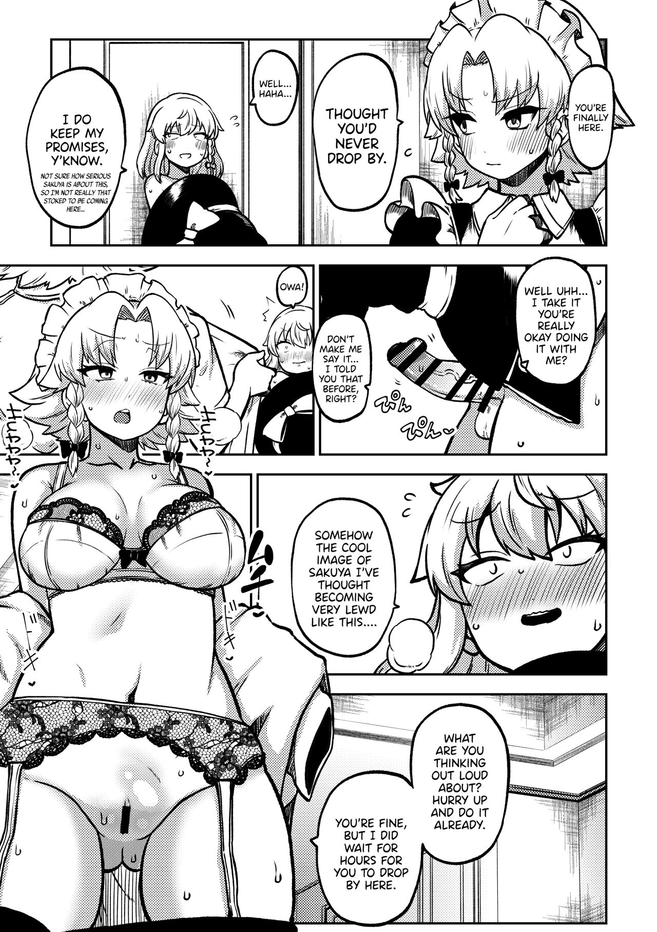 [Shoujo Rakugakichuu (Himajin no Izu)]Zetsurin Marisa to Koakuma to Sakuya(Touhou Project) [English] [DKKMD Translations] Page 9