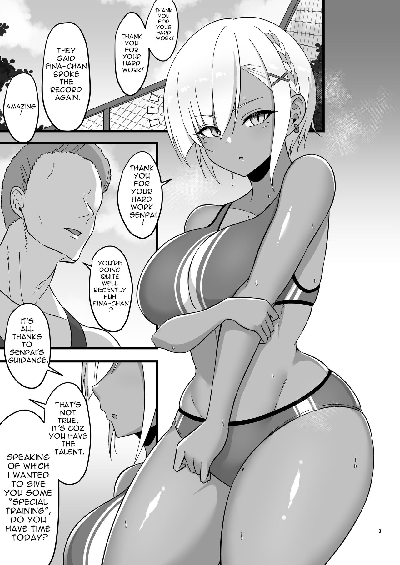 [ZENMAIN (Nejiro)]Fina-chan to Himitsu no Training | Secret Training with Fina-chan[English] [Carl] [Digital] Page 3
