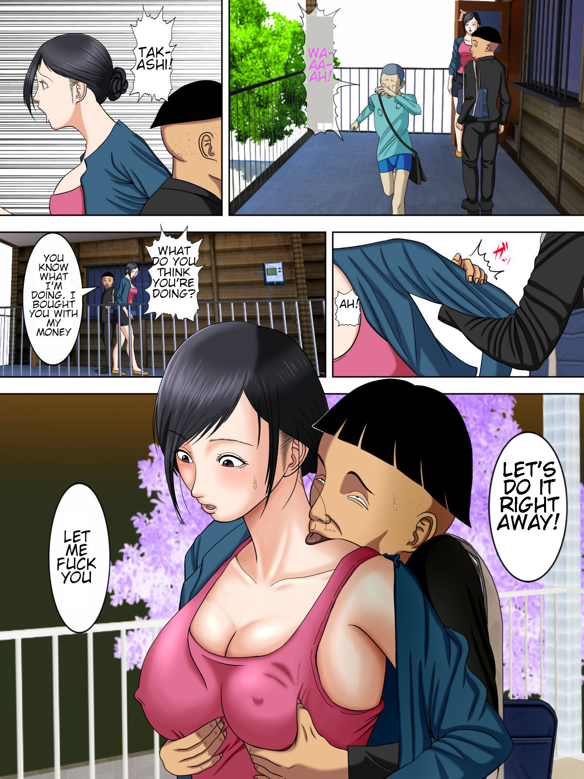 [Minazuki Mikka]Otto wa Gokuchuu, Ippou Tsuma wa... 2 ~Shakkin no Kata ni Tsuma ga Ooya no Musuko no Kaseifu ni Narimashite...~[English] [Chalklog] Page 6