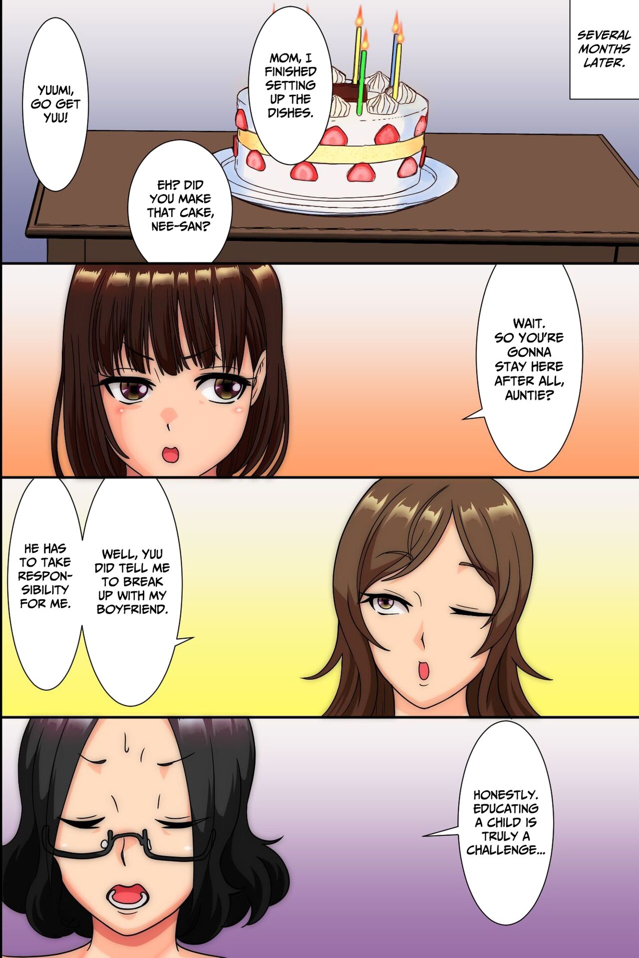 [MC]Ninshin wa Kinshin de to iu Hou ga Dekita node, Haha to Imouto to Oba ga Mainichi Ore no Chinpo o Neratte Kuru[English] Page 45