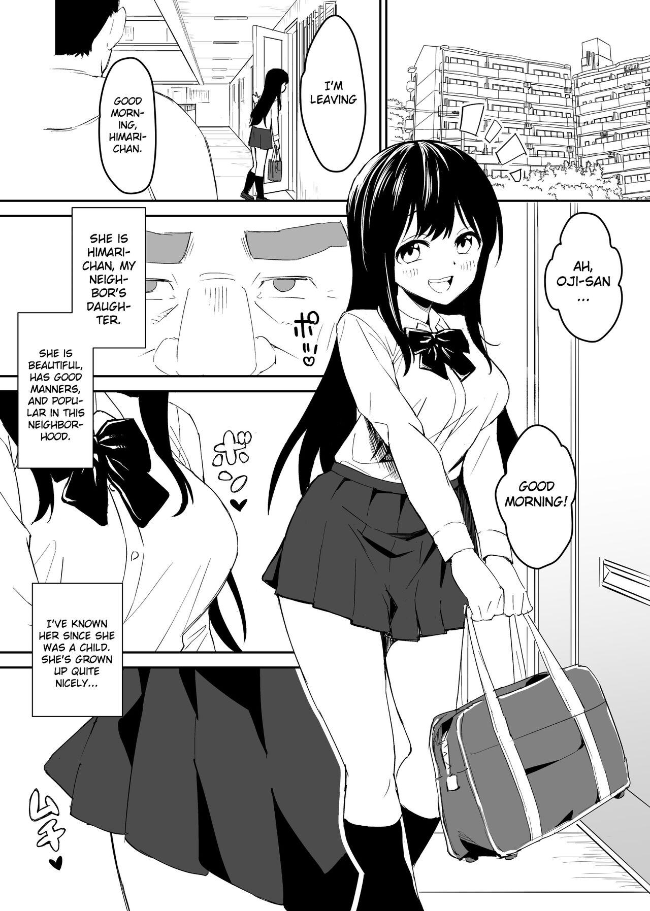 [Honey Maple]A disgusting unemployed old man (Me) was pleased when he irresponsibly creampied a beautiful JK girl's virgin pussy.[English] [Gagak_Ireng] Page 7