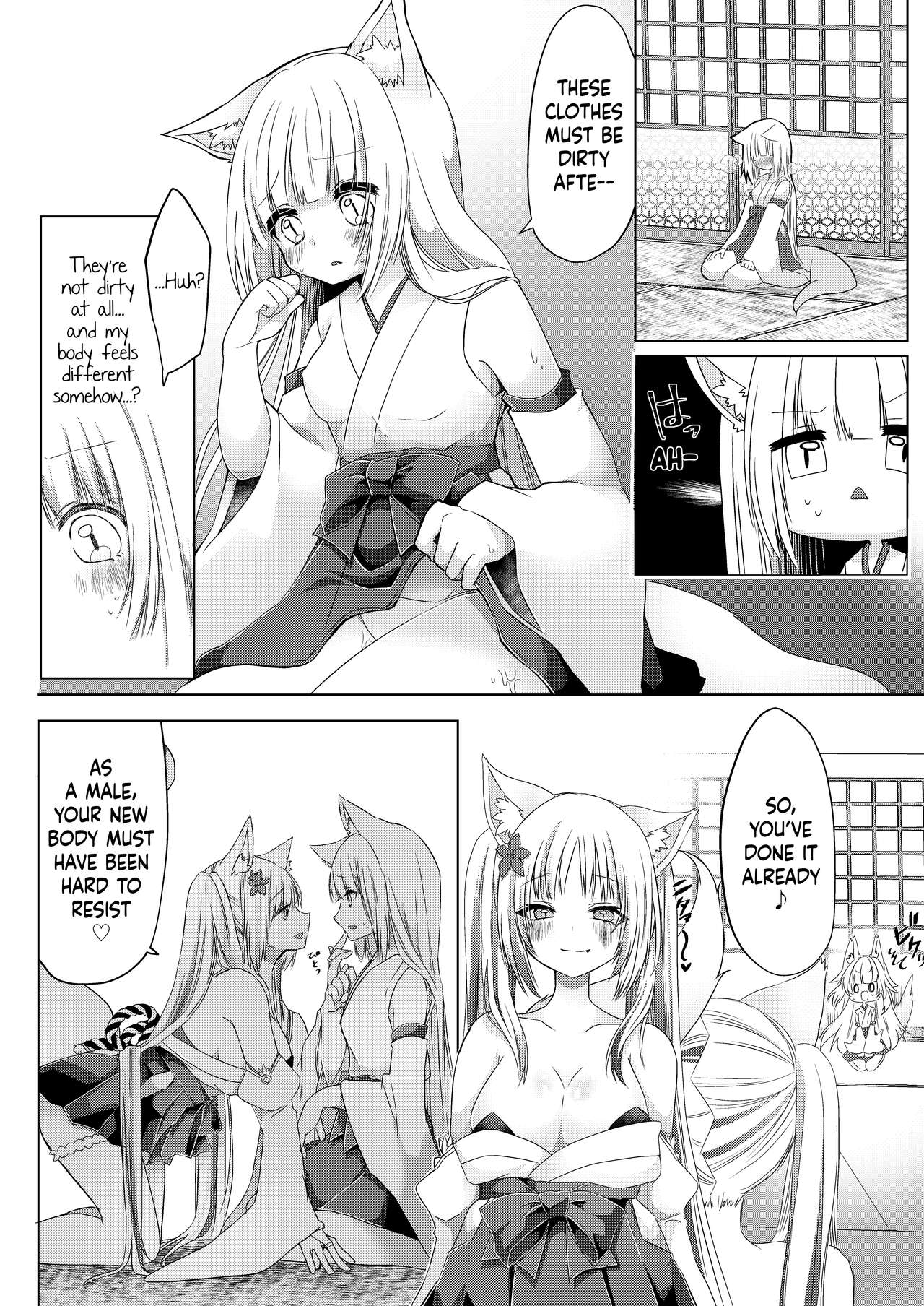 [Koume Kouhiiten (Shio, Satsuki Atan)]Kitsuneko Miko Ichiya Taiken Course?! | Fox Girl Shrine Maiden One-Night Trial Course?![English] Page 19