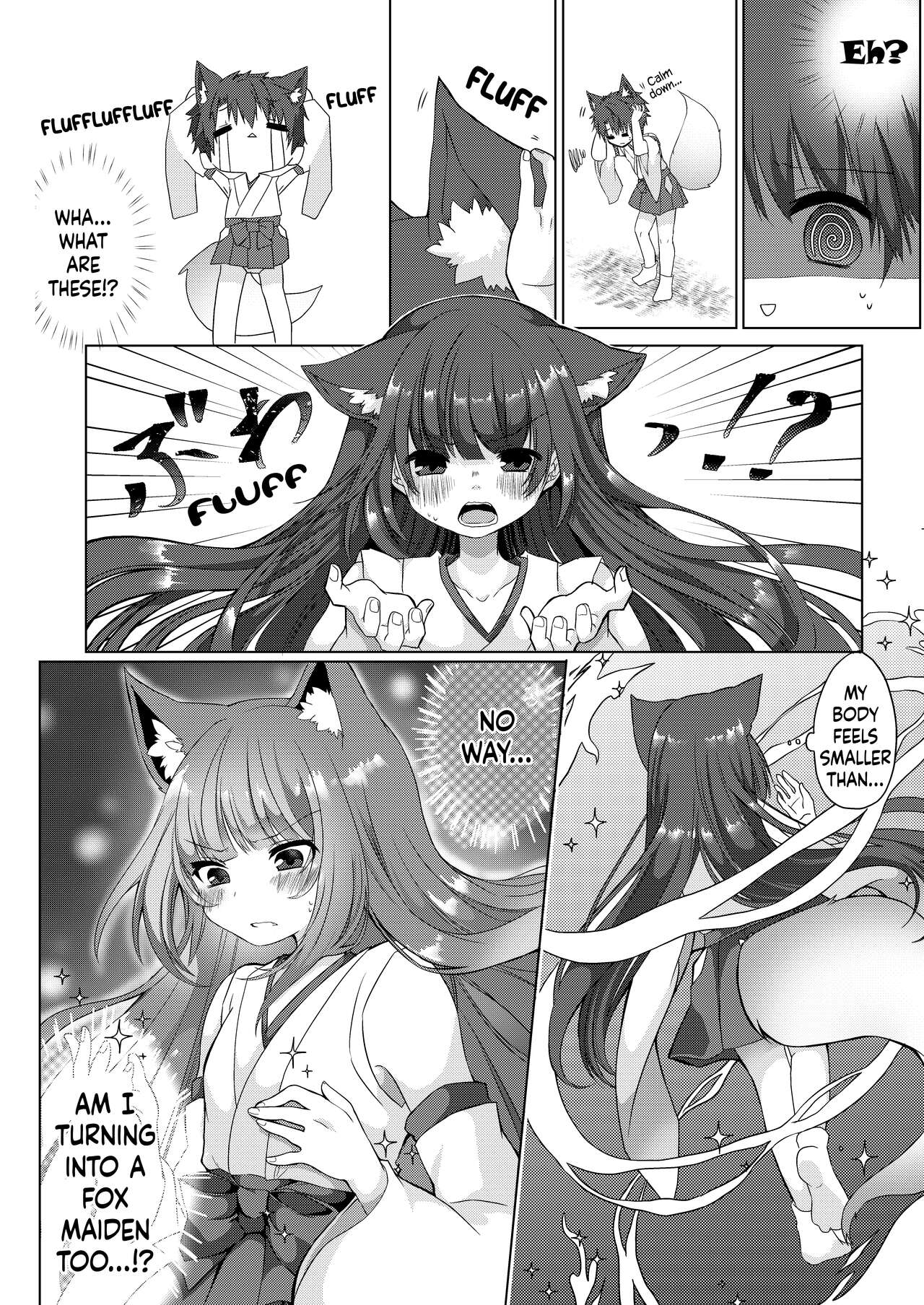 [Koume Kouhiiten (Shio, Satsuki Atan)]Kitsuneko Miko Ichiya Taiken Course?! | Fox Girl Shrine Maiden One-Night Trial Course?![English] Page 7