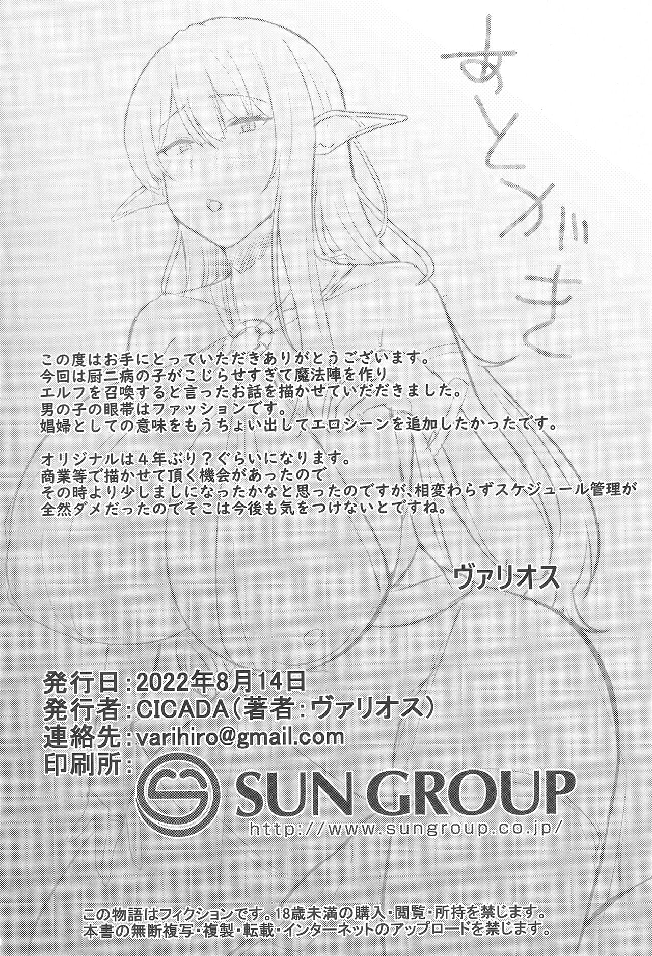 (C100) [CICADA (Vallos)]Boku no Heya ni Shoufu no Elf o Shoukan Shite Shimatta.[English] [Carl] Page 21