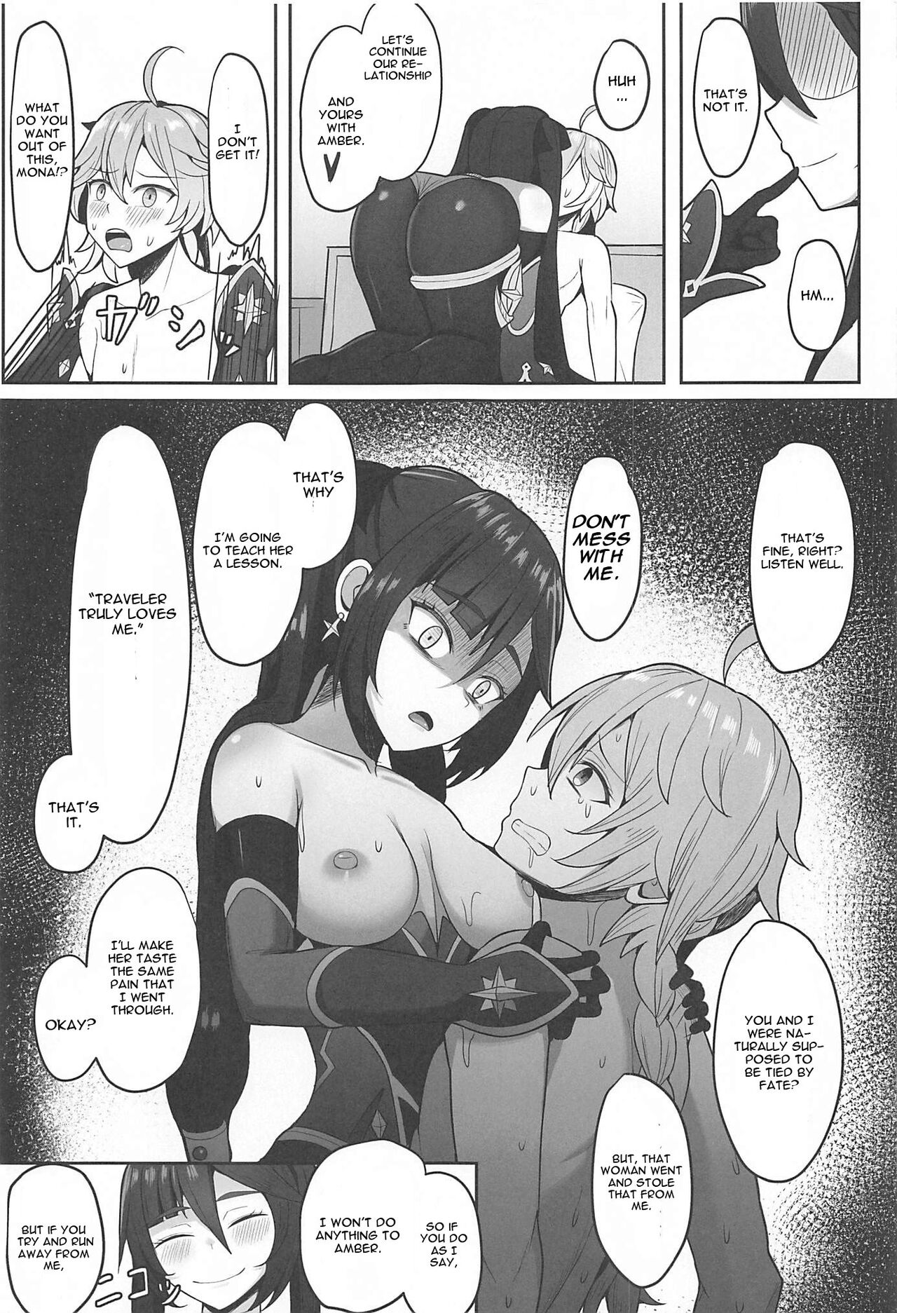 (C101) [Mumei Kibou (Nantoka)]Mona to Konya wa Karasawagi(Genshin Impact) [English] Page 24