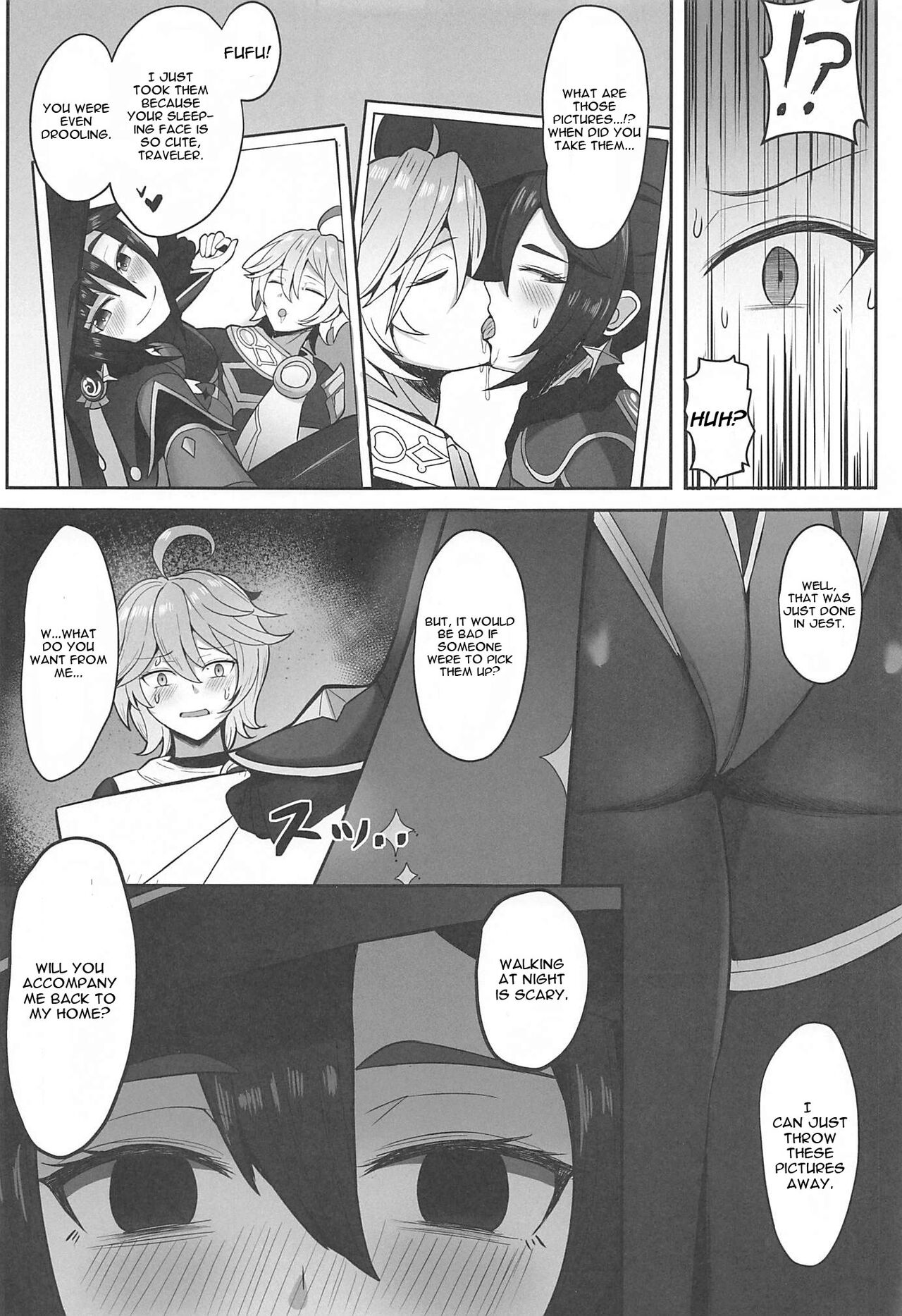 (C101) [Mumei Kibou (Nantoka)]Mona to Konya wa Karasawagi(Genshin Impact) [English] Page 8