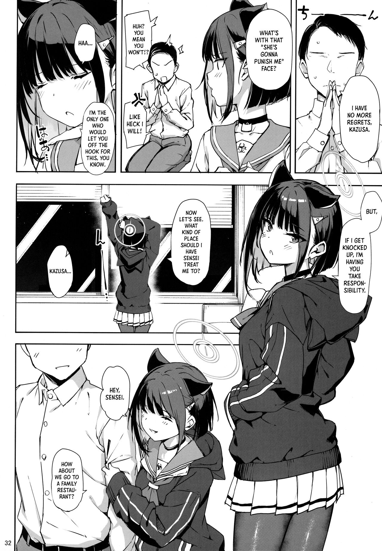 (C101) [Jenoa Cake (Takayaki)]Kuroneko wa Otoshigoro | The Black Cat is of Age(Blue Archive) [English] [Panatical] Page 31