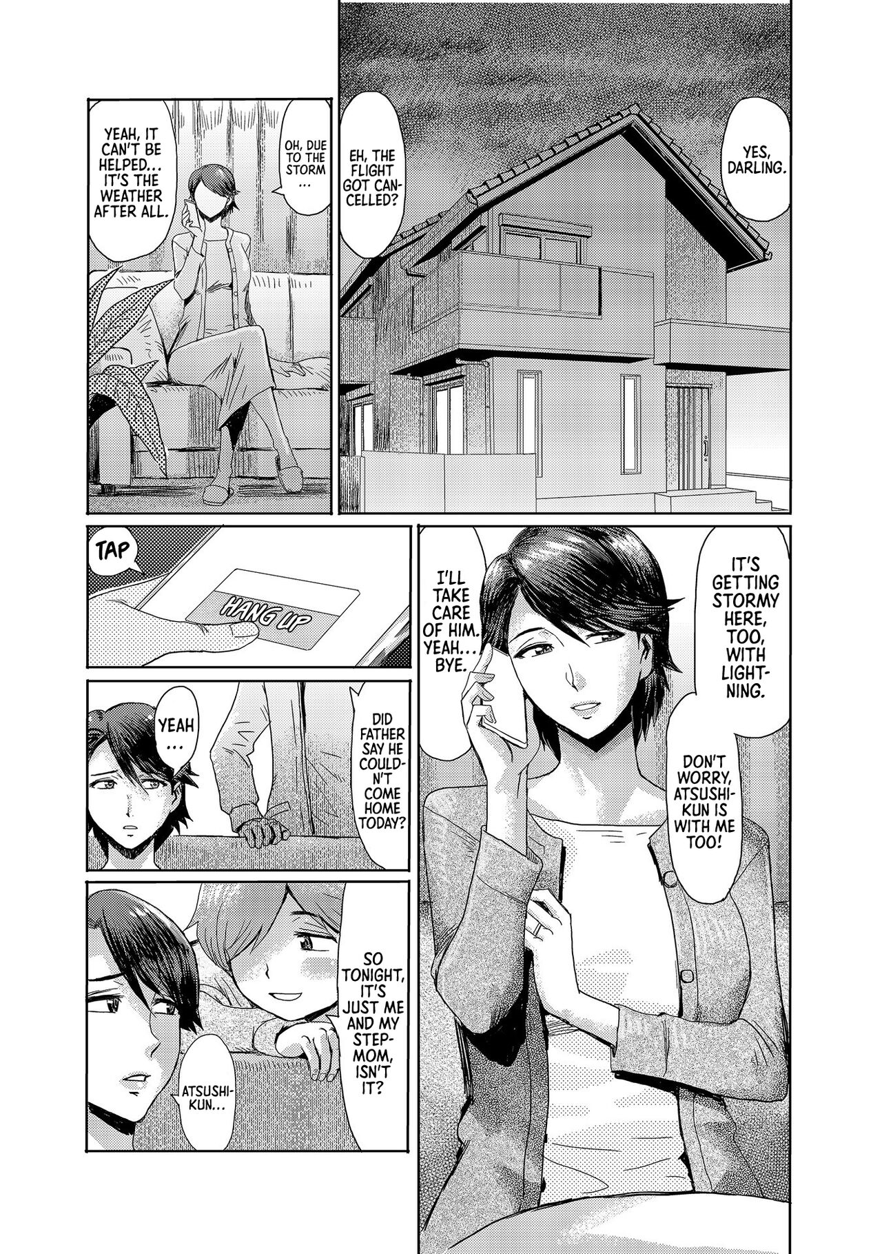 [Kuroiwa Menou]Kaa-san wa Yamiyo ni Mesu ni Naru | Stepmother Turns into My Bitch in the Darkness of the Night(Koushite Mama wa Boku no Onna ni Natta) [English] [Sonarin迫] [Digital] Page 2