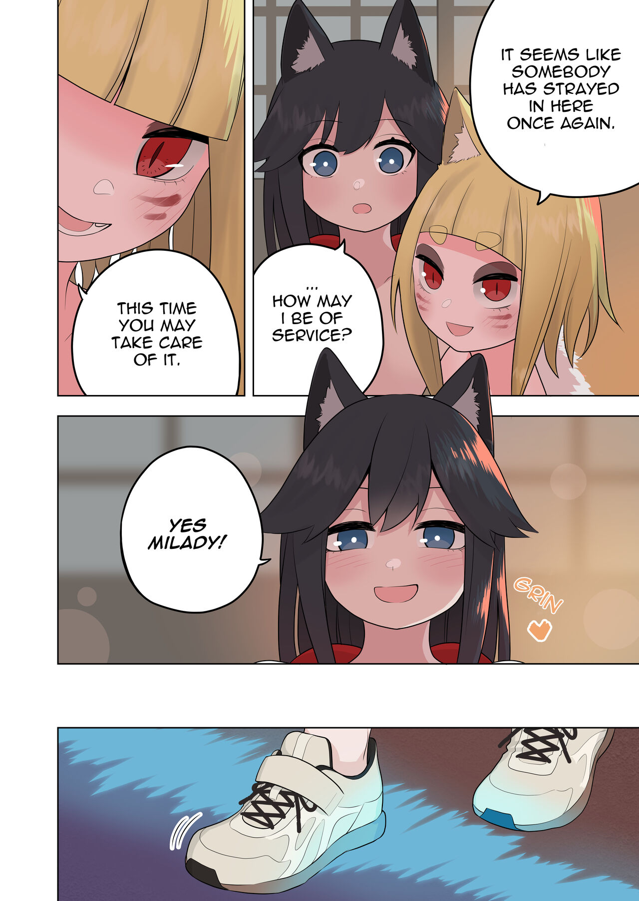 [Amuai Okashi Seisakusho (Ahoge Kinoko)]Inran Kitsune Musume no Kamikakushi[English] [Quatloco] Page 34