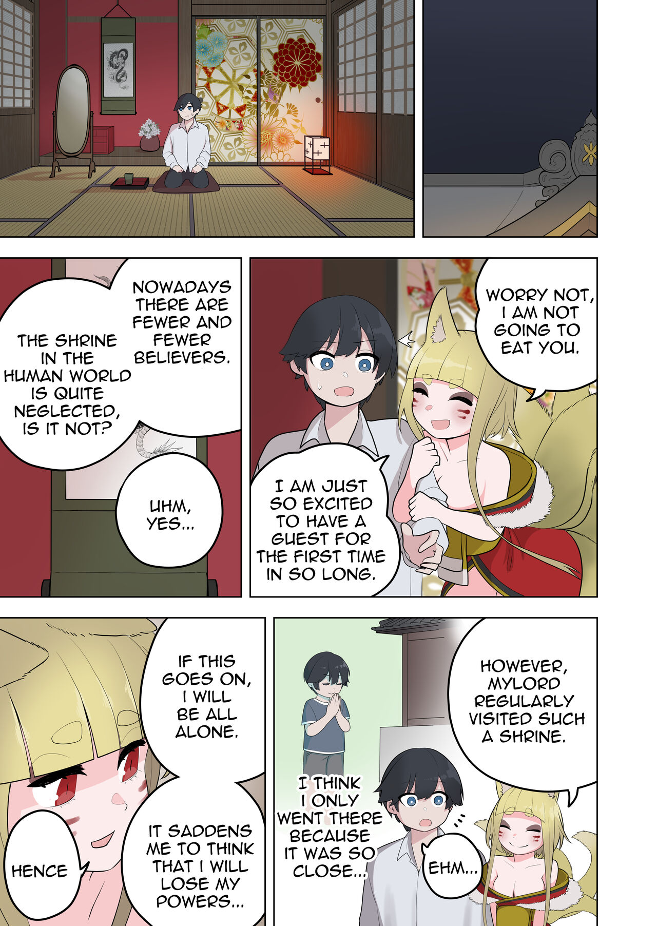[Amuai Okashi Seisakusho (Ahoge Kinoko)]Inran Kitsune Musume no Kamikakushi[English] [Quatloco] Page 7