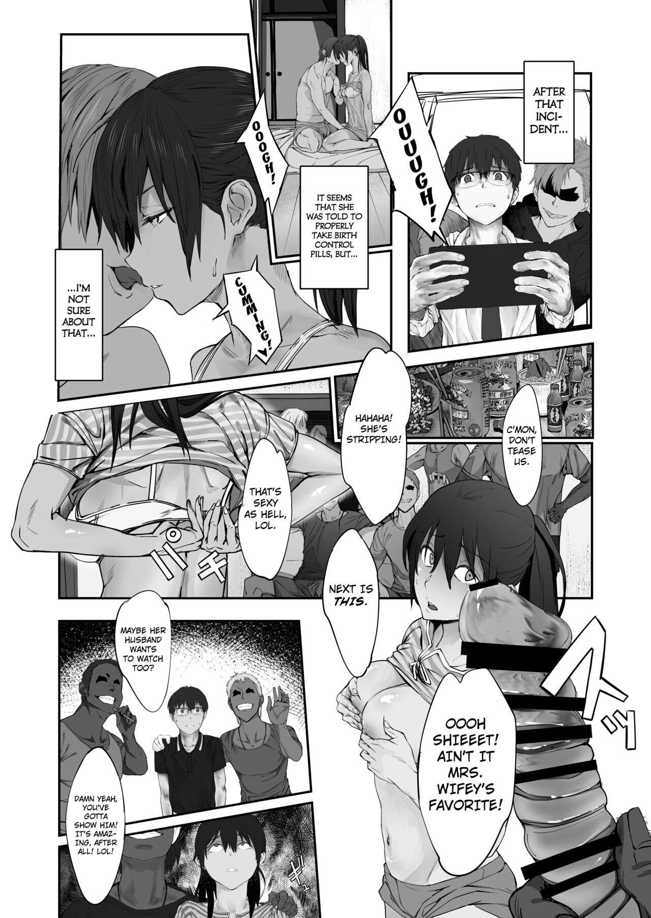 [oilan (Yamada Tarou)]Fuufu to Yavai Yatsura to Gakusei to | A Married Couple, Ruffians, and a Student[English] [Kuraudo] [Digital] Page 14