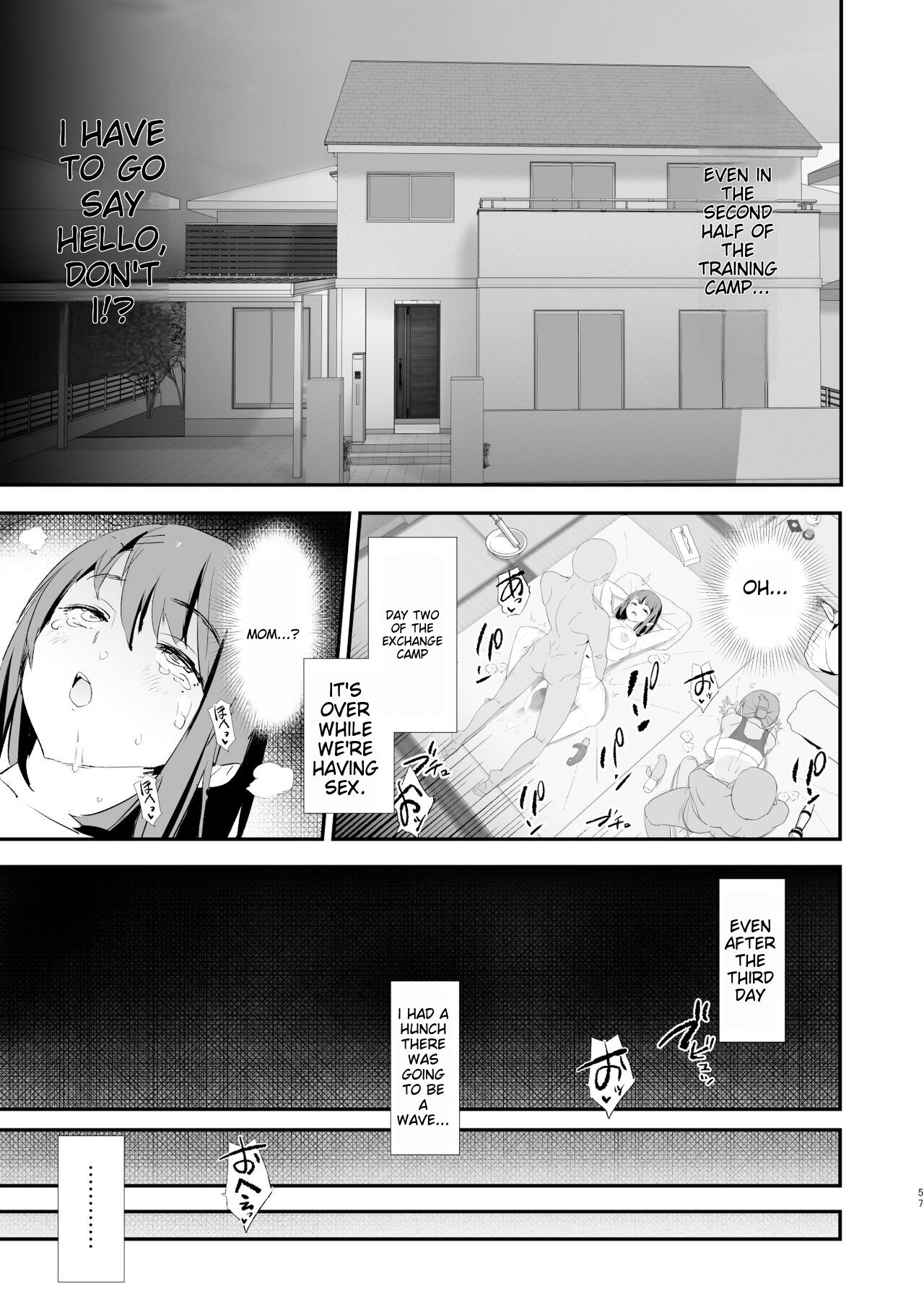 [Yami ni Ugomeku (Dokurosan)]Watashi-tachi no Onaho Koukan Gasshuku Ichinichime to Futsukame!  | Our exchange cocksleeve camp! First day! + Second Day![English] [Digital] Page 57