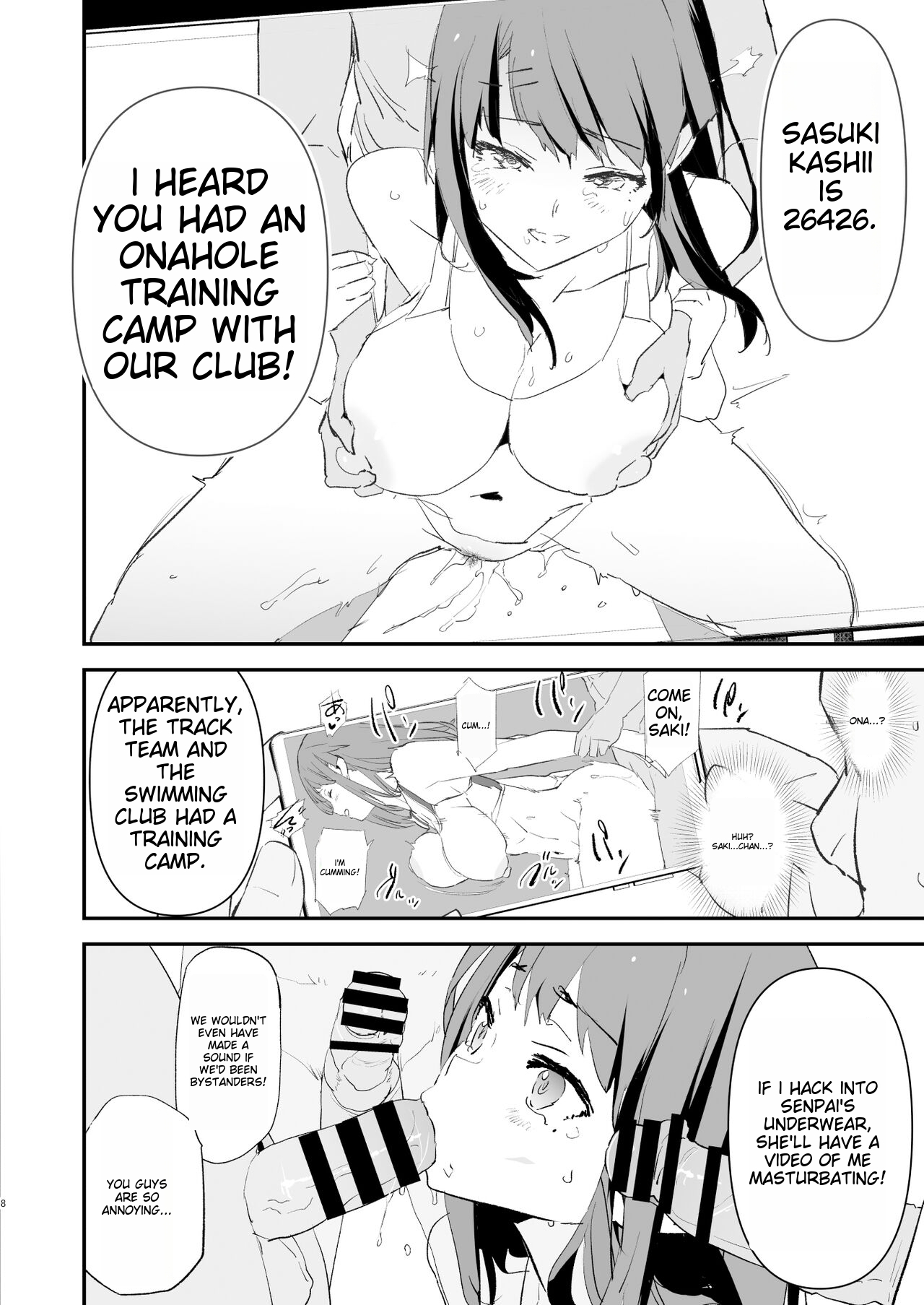 [Yami ni Ugomeku (Dokurosan)]Watashi-tachi no Onaho Koukan Gasshuku Ichinichime to Futsukame!  | Our exchange cocksleeve camp! First day! + Second Day![English] [Digital] Page 8